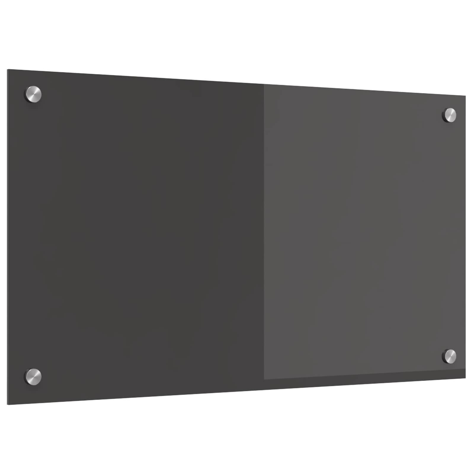 vidaXL Küchenrückwand Dunkelgrau 70 x 40 cm Gehärtetes Glas