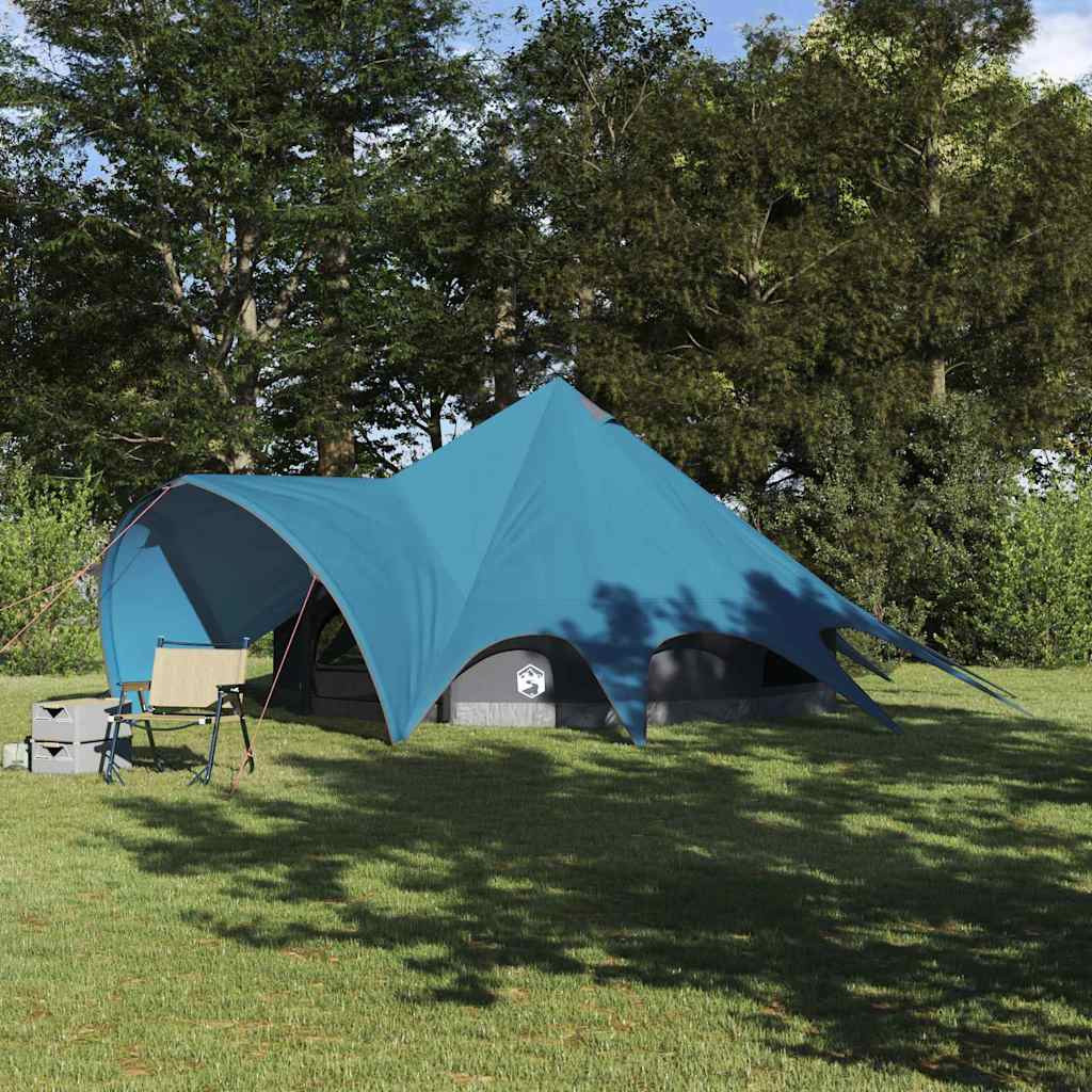vidaXL Teepee Zelt für 5 Personen Blau und Grau 415 x 415 x 247 cm