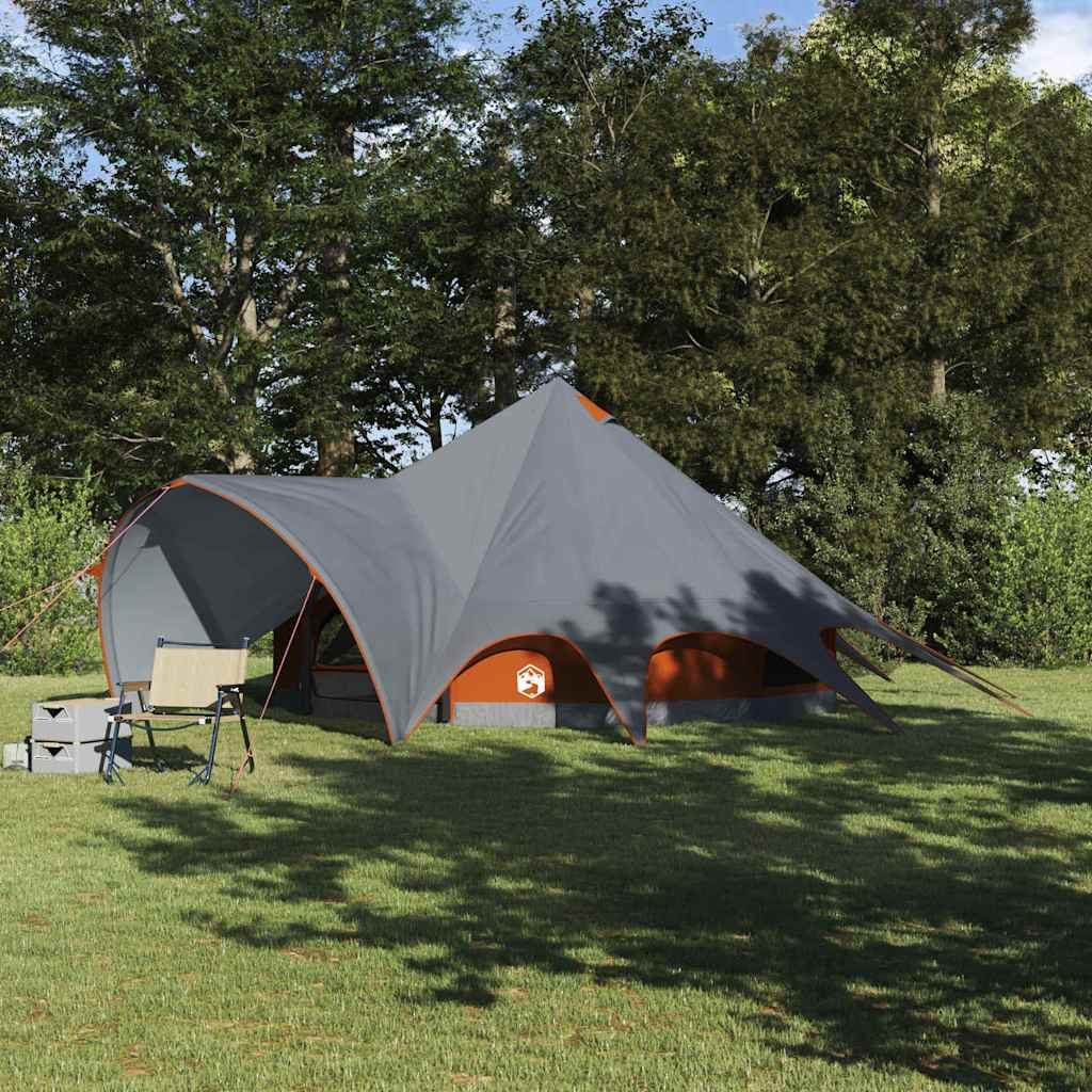 vidaXL Teepee Zelt für 5 Personen Grau und Orange 415 x 415 x 247 cm