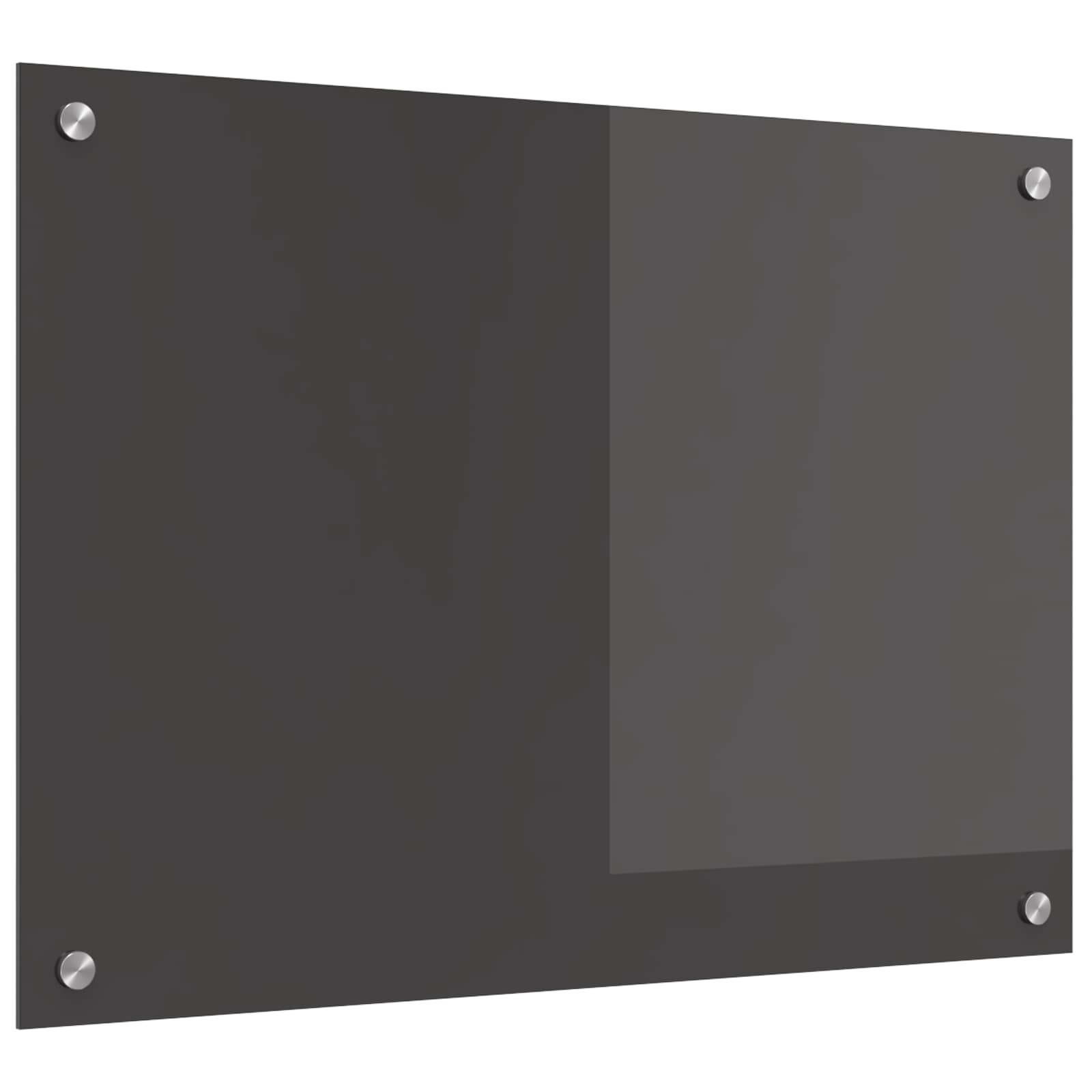 vidaXL Küchenrückwand Dunkelgrau 70 x 50 cm Gehärtetes Glas