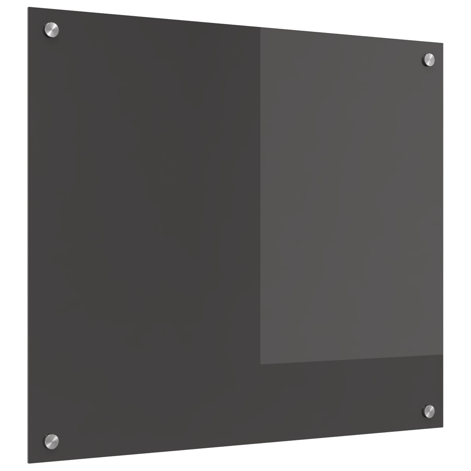 vidaXL Küchenrückwand Dunkelgrau 70 x 60 cm Gehärtetes Glas