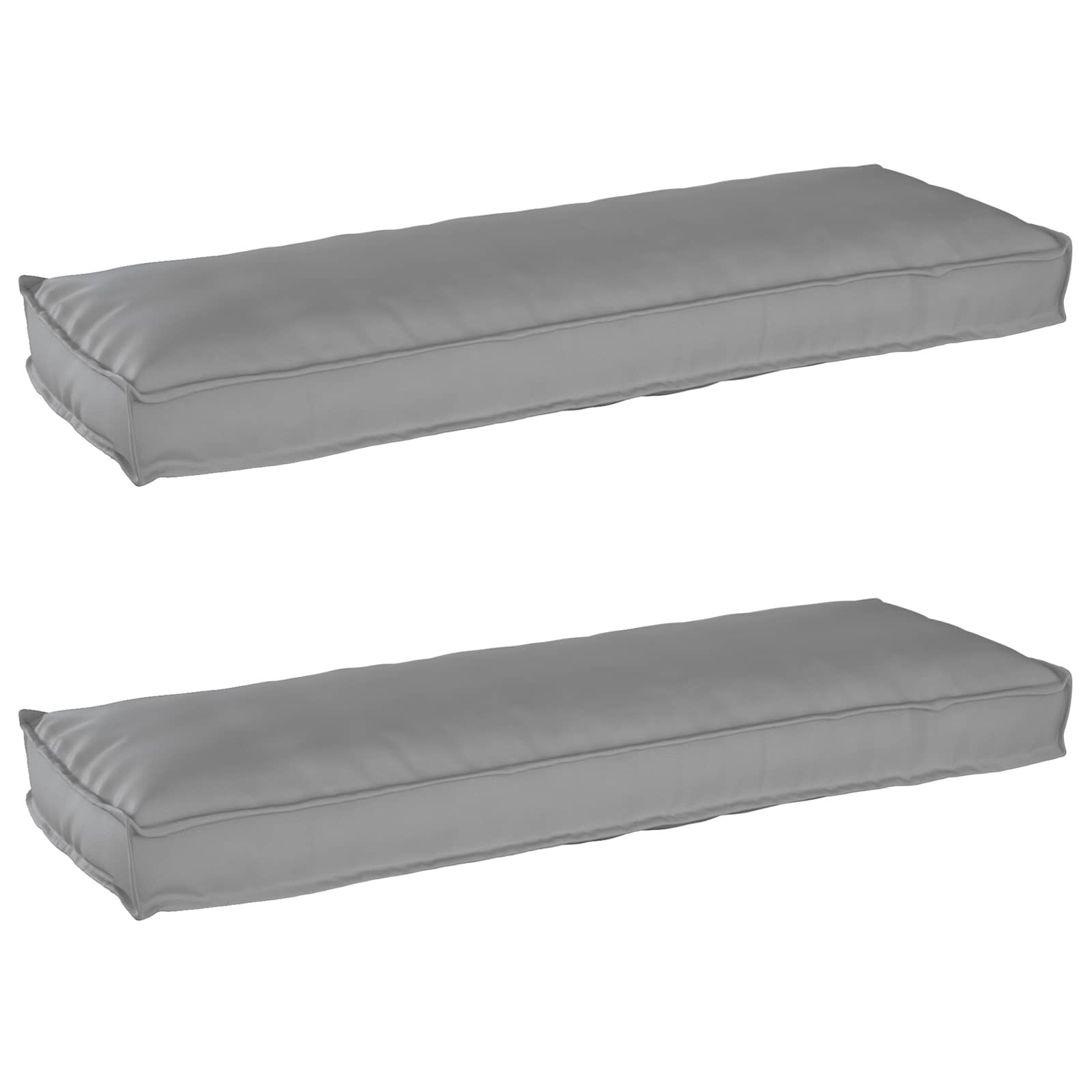 vidaXL Palettenkissenset 2 pcs Grau 120 x 40 x 8 cm Oxford-Stoff