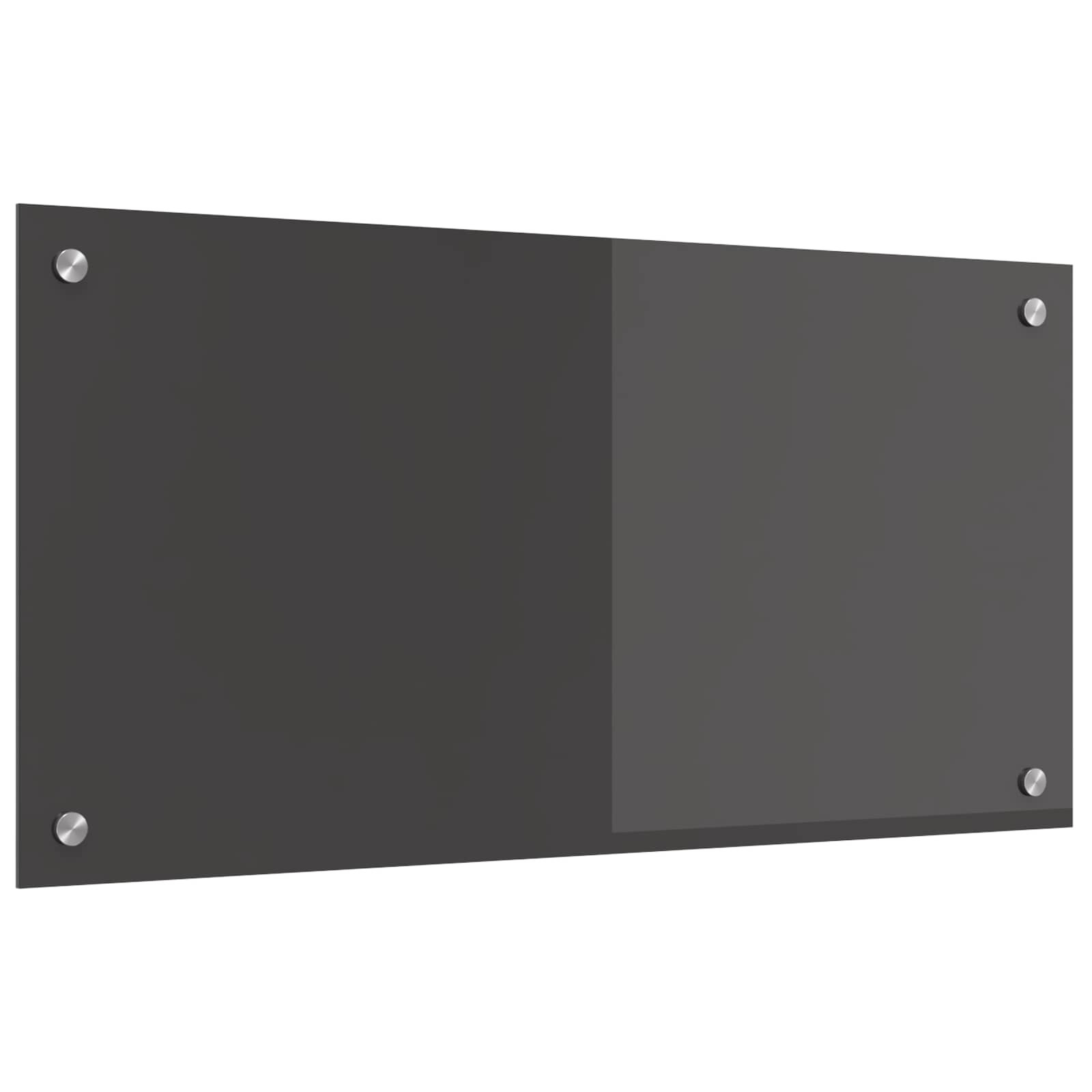 vidaXL Küchenrückwand Dunkelgrau 80 x 40 cm Gehärtetes Glas