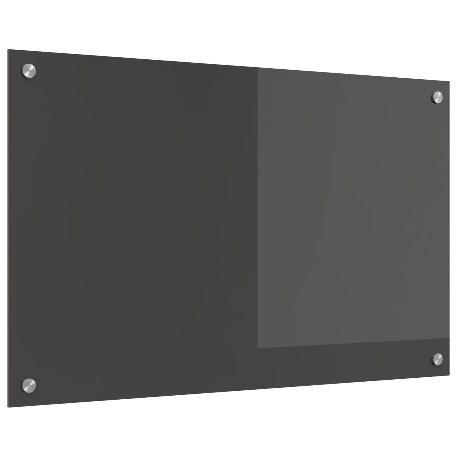 vidaXL Küchenrückwand Dunkelgrau 80 x 50 cm Gehärtetes Glas