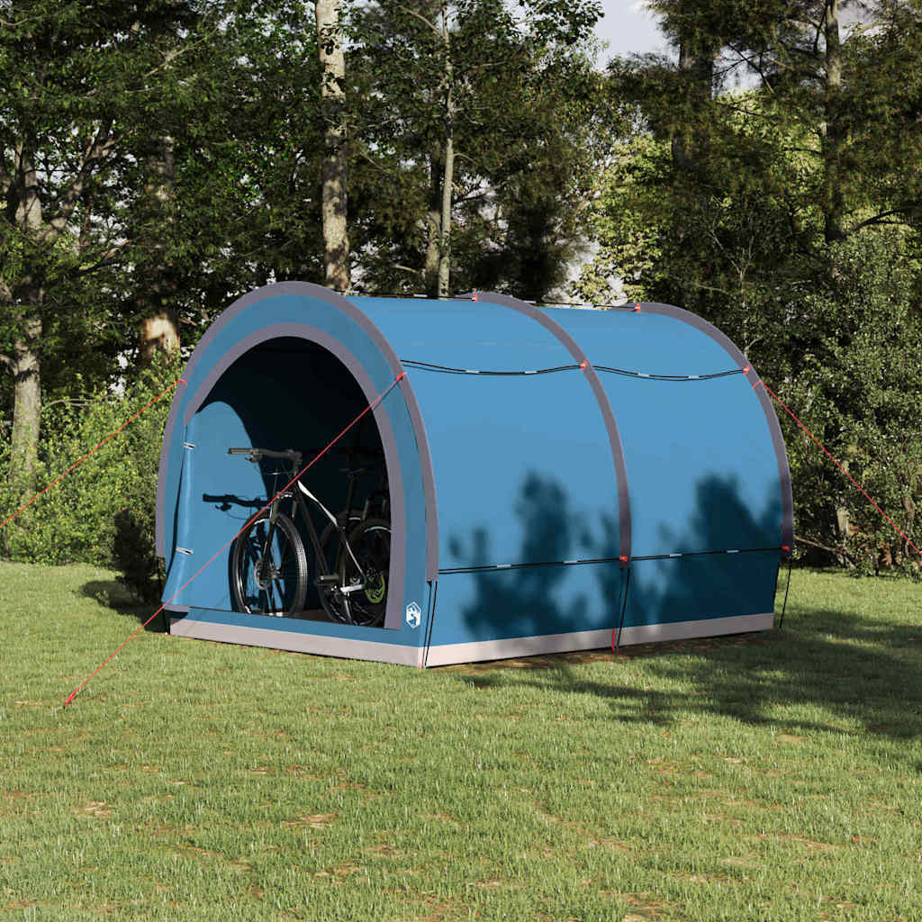 vidaXL Fahrradgarage mit Dach Blau 256 x 222 x 182 cm Taft