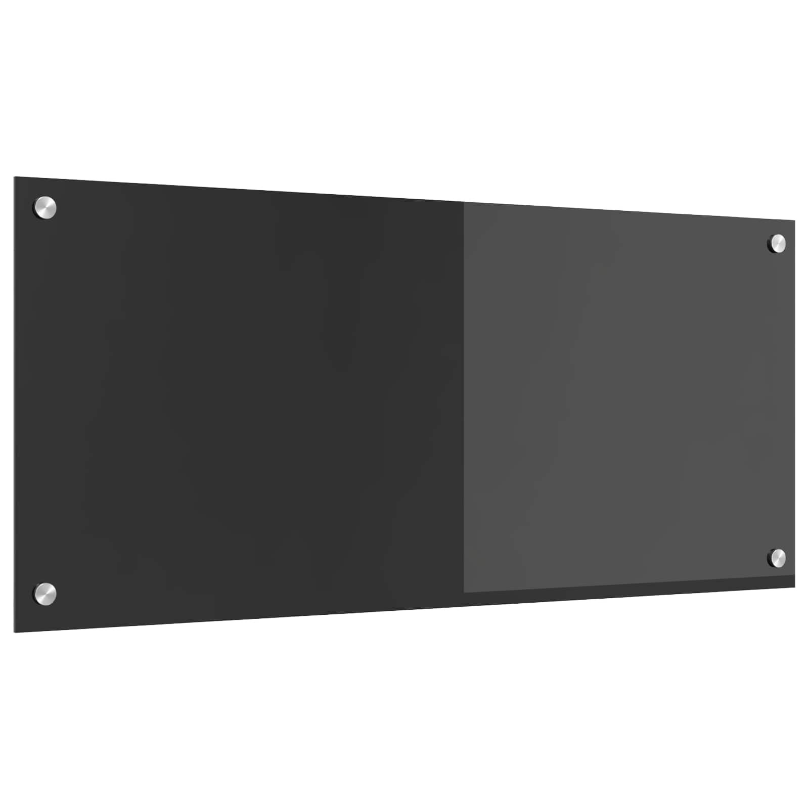 vidaXL Küchenrückwand Dunkelgrau 90 x 40 cm Gehärtetes Glas