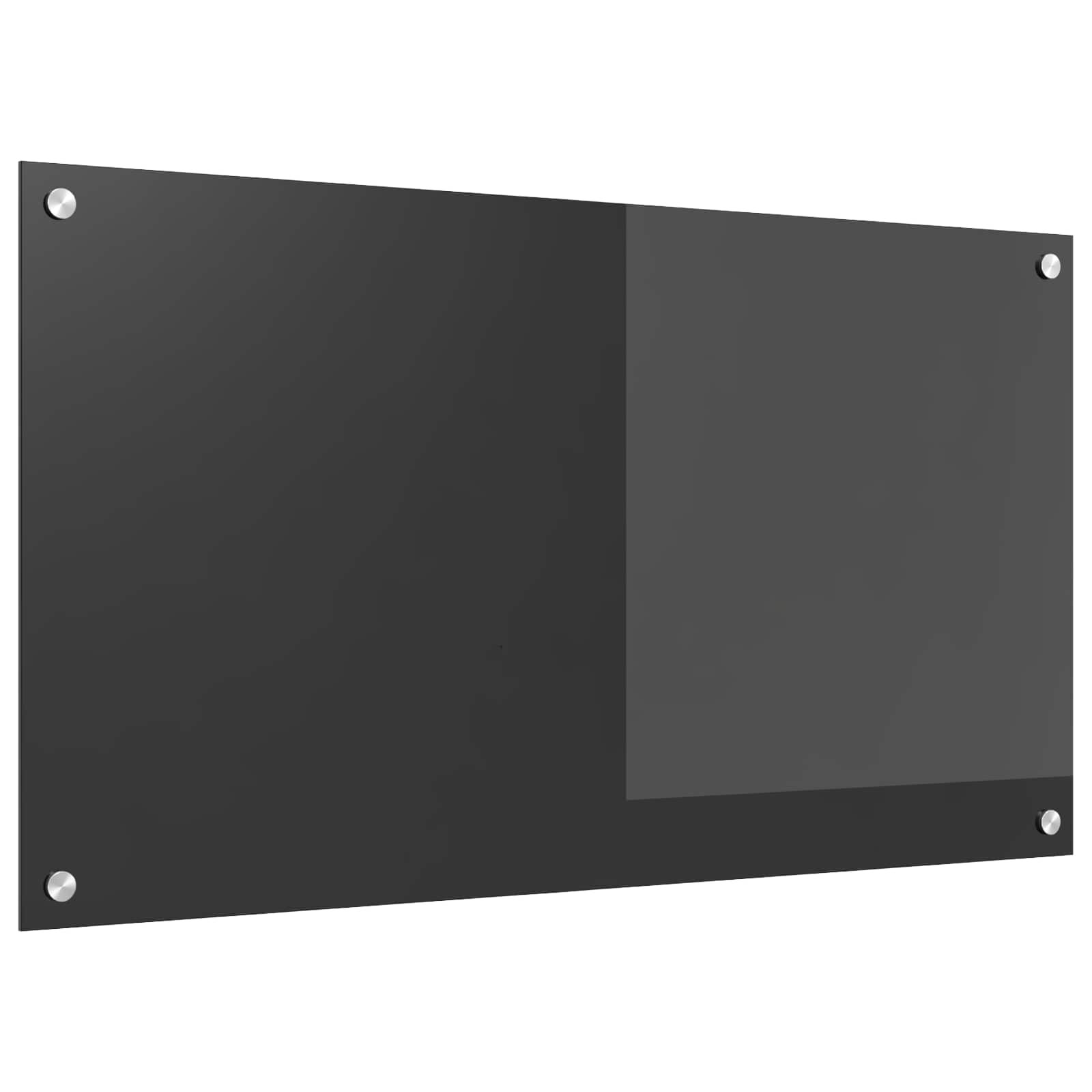 vidaXL Küchenrückwand Dunkelgrau 90 x 50 cm Gehärtetes Glas