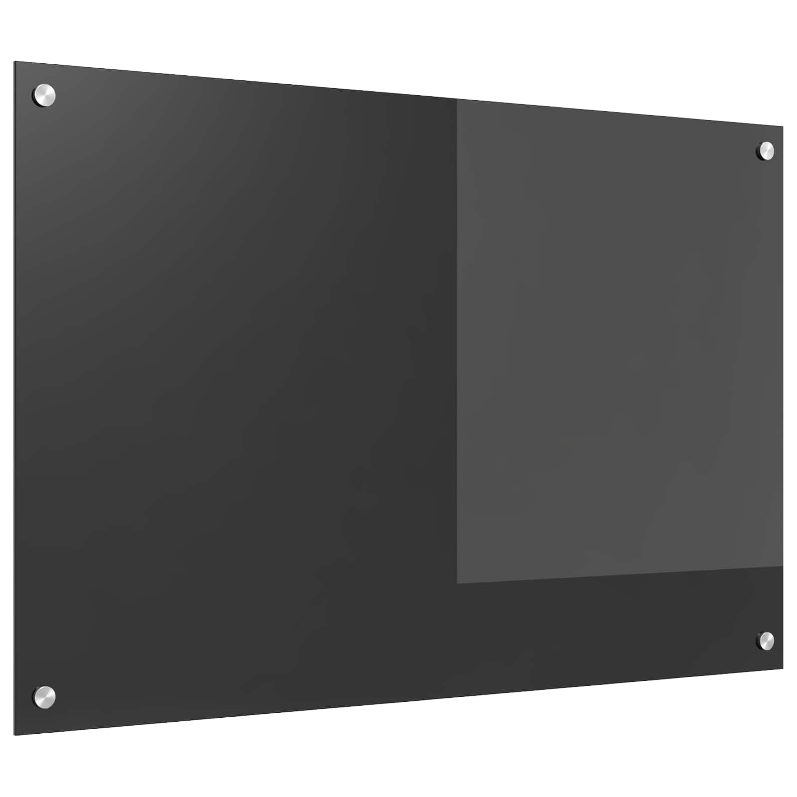vidaXL Küchenrückwand Dunkelgrau 90 x 60 cm Gehärtetes Glas