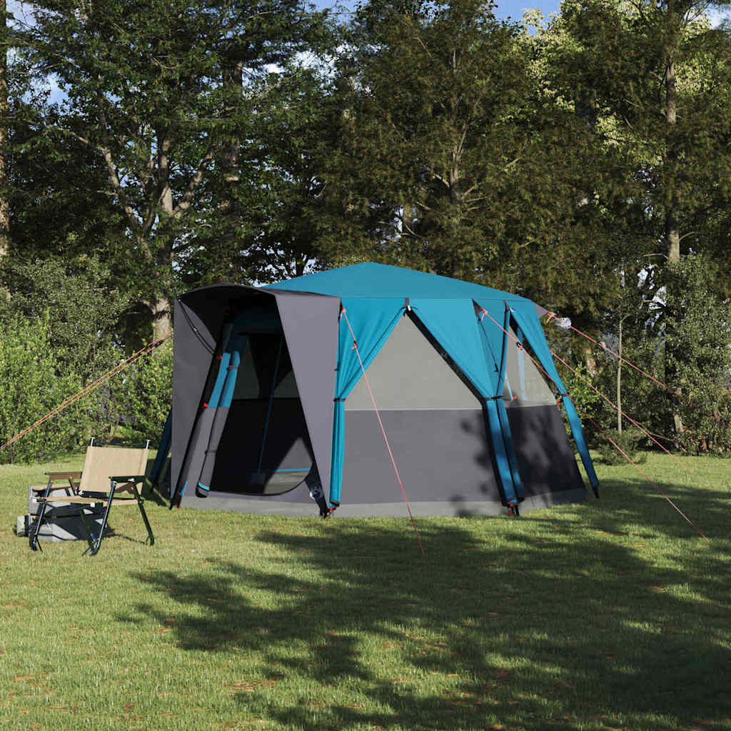 vidaXL Zelt für 6 Personen mit Dach Blau 425 x 396 x 222 cm