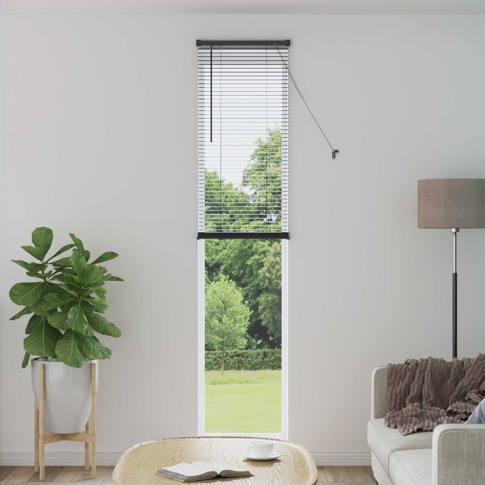 vidaXL Jalousie Silber Grau 213 x 50 cm 25 mm PVC