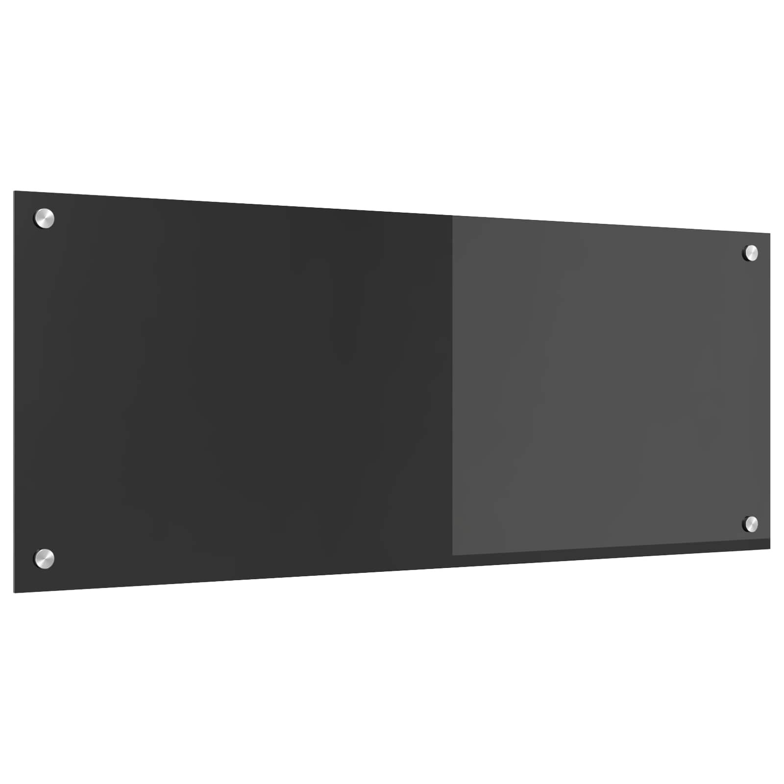 vidaXL Küchenrückwand Dunkelgrau 100 x 40 cm Gehärtetes Glas