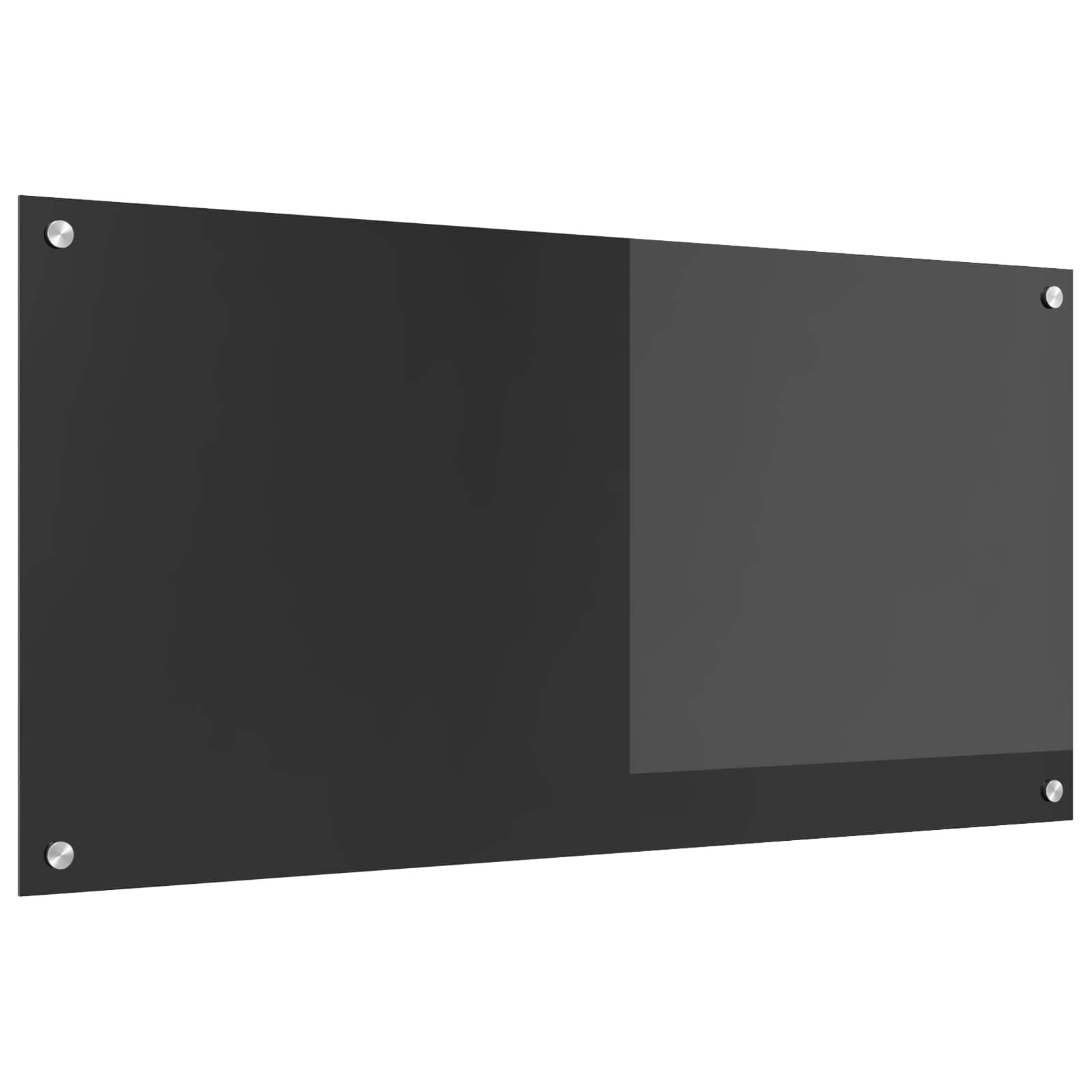 vidaXL Küchenrückwand Dunkelgrau 100 x 50 cm Gehärtetes Glas