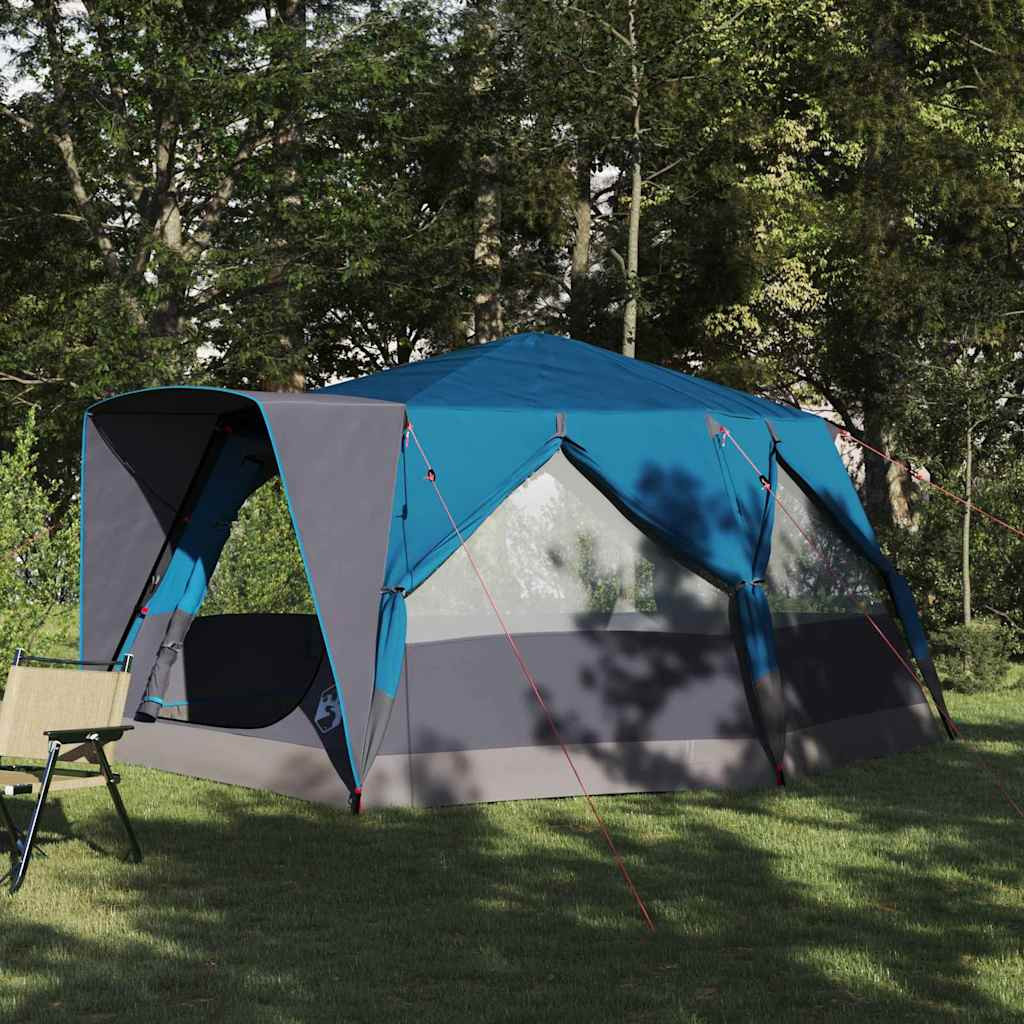 vidaXL Kabinenzelt für 7 Personen mit Dach Blau 400 x 350 x 212 cm
