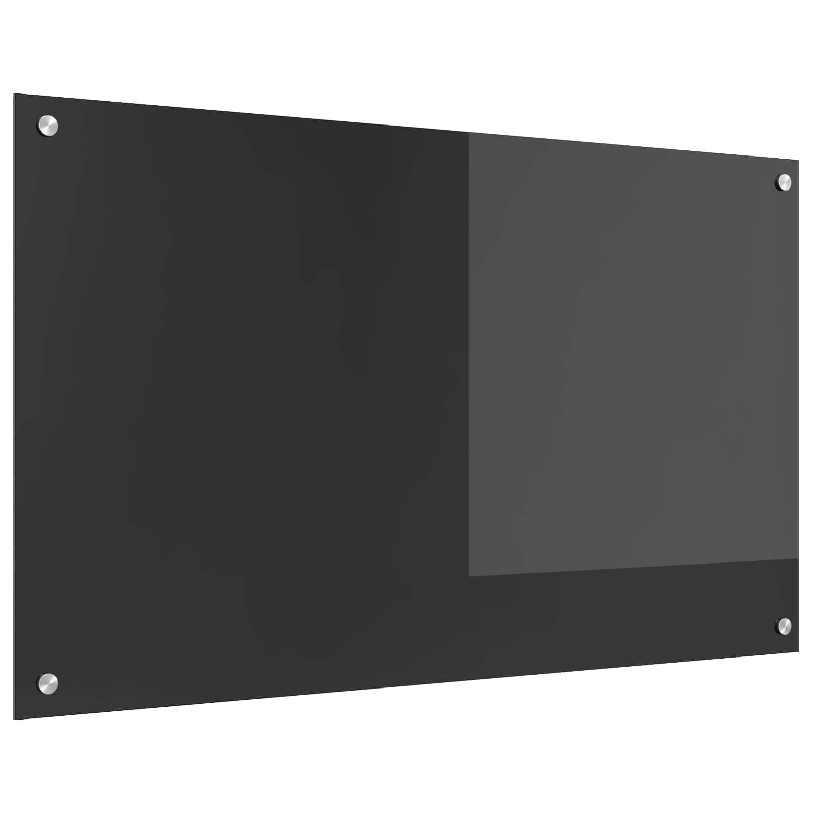 vidaXL Küchenrückwand Dunkelgrau 100 x 60 cm Gehärtetes Glas