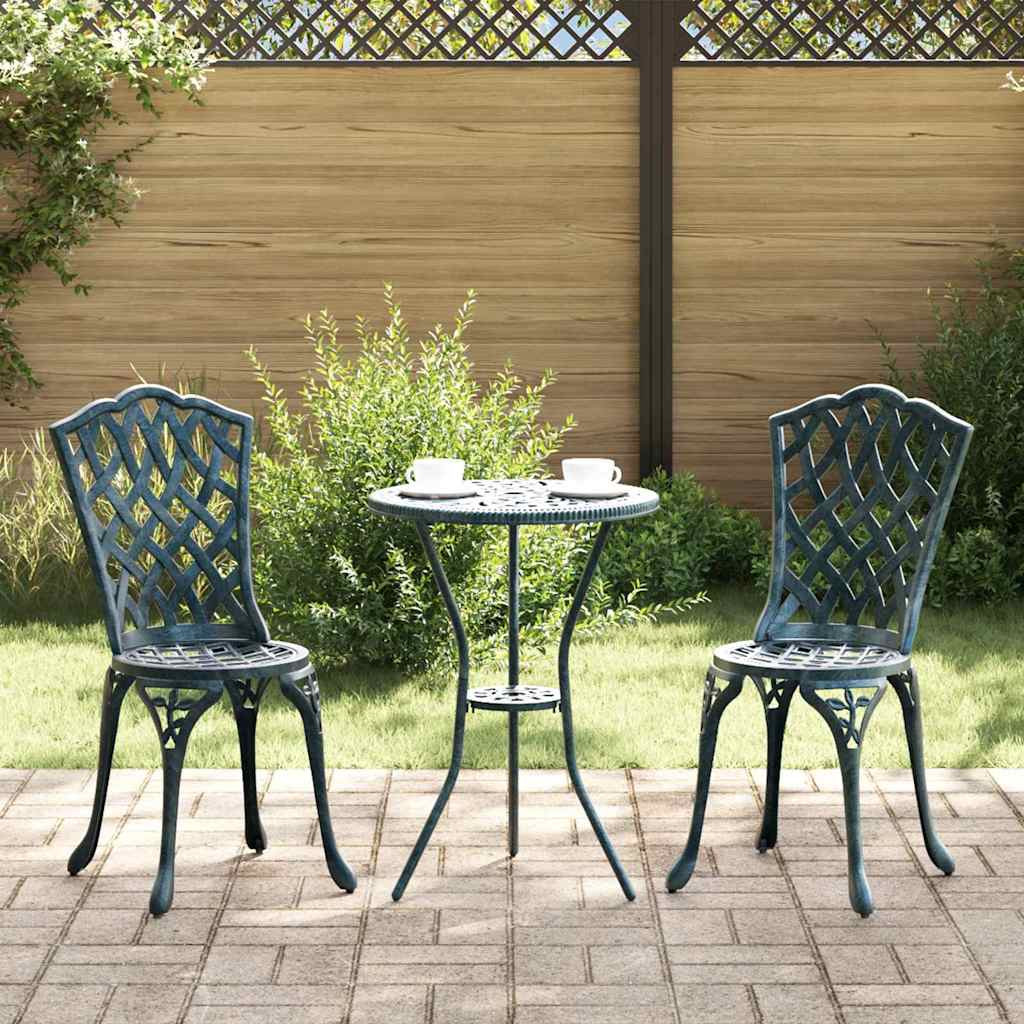 vidaXL Gartenstuhl 2 pcs Grün 39 x 40 x 87cm Aluminium