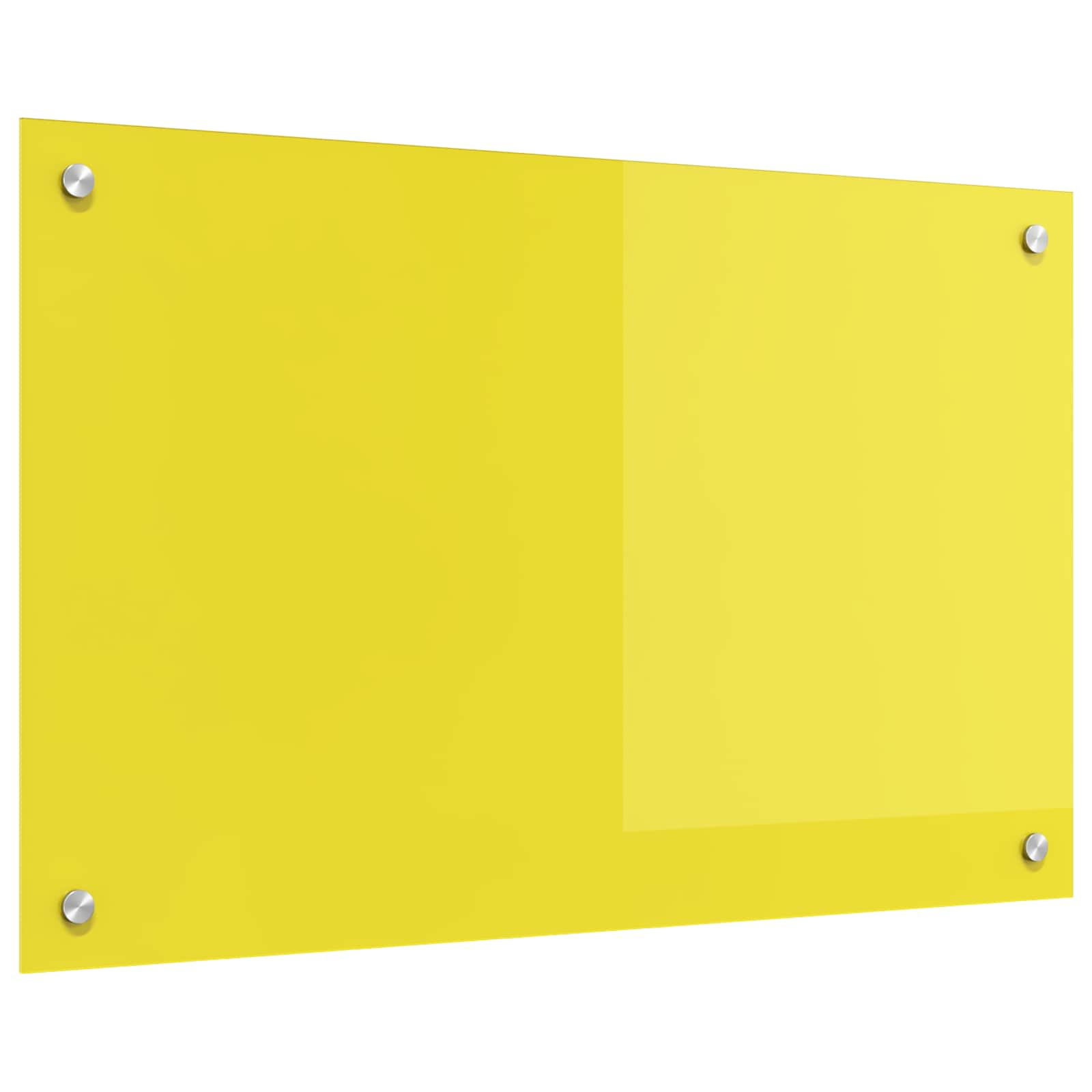 vidaXL Küchenrückwand Gelb 80 x 50 cm Gehärtetes Glas