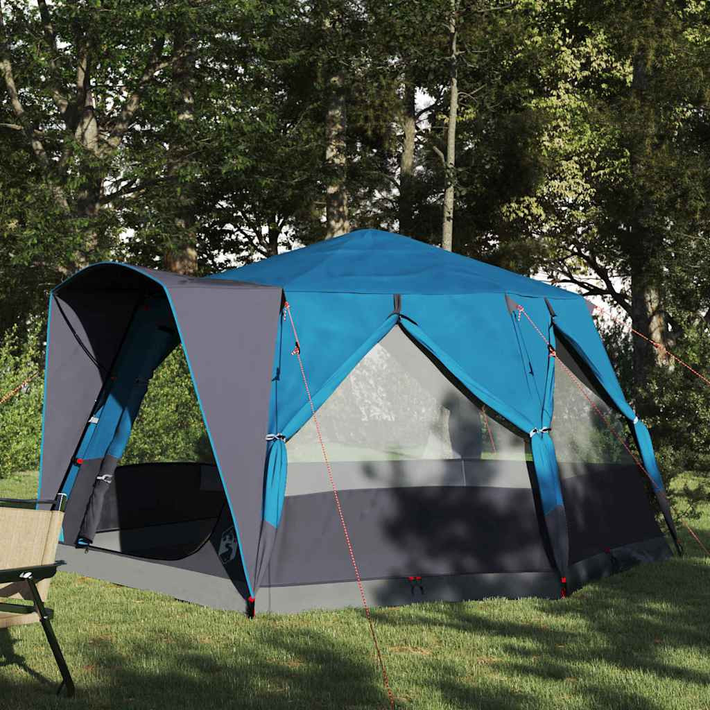 vidaXL Kabinenzelt für 5 Personen Blau und Grau 333 x 317 x 194 cm