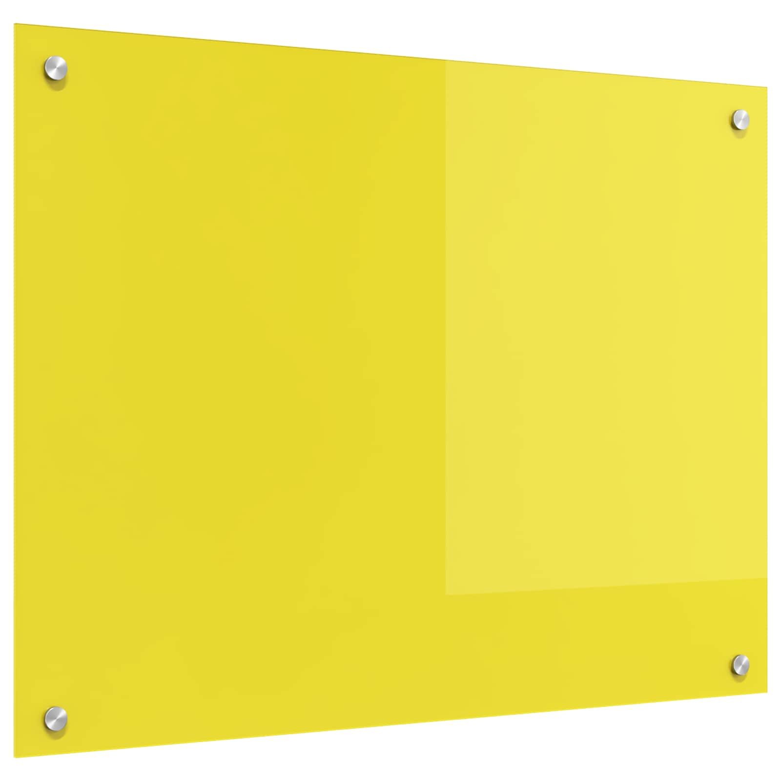 vidaXL Küchenrückwand Gelb 80 x 60 cm Gehärtetes Glas