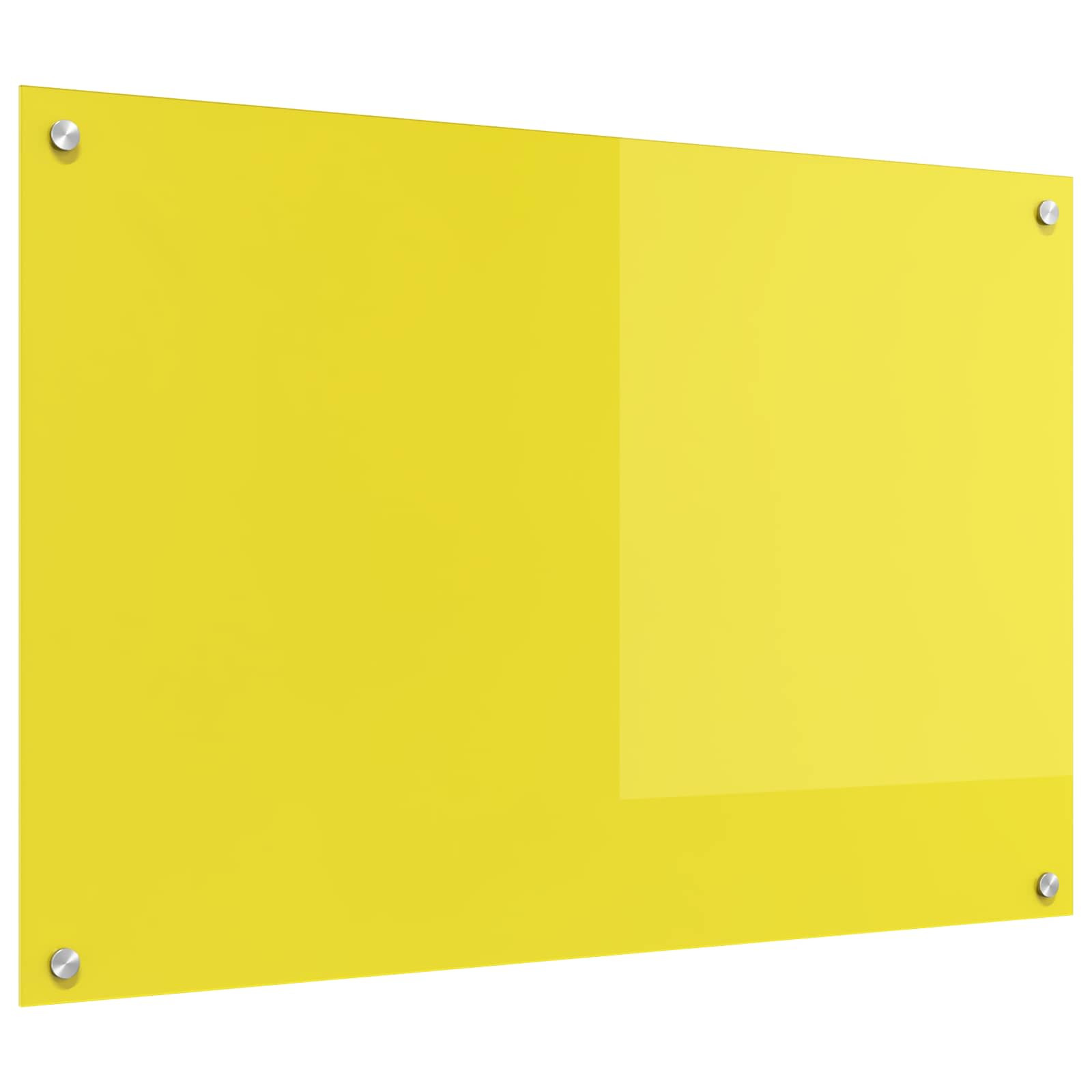 vidaXL Küchenrückwand Gelb 90 x 60 cm Gehärtetes Glas