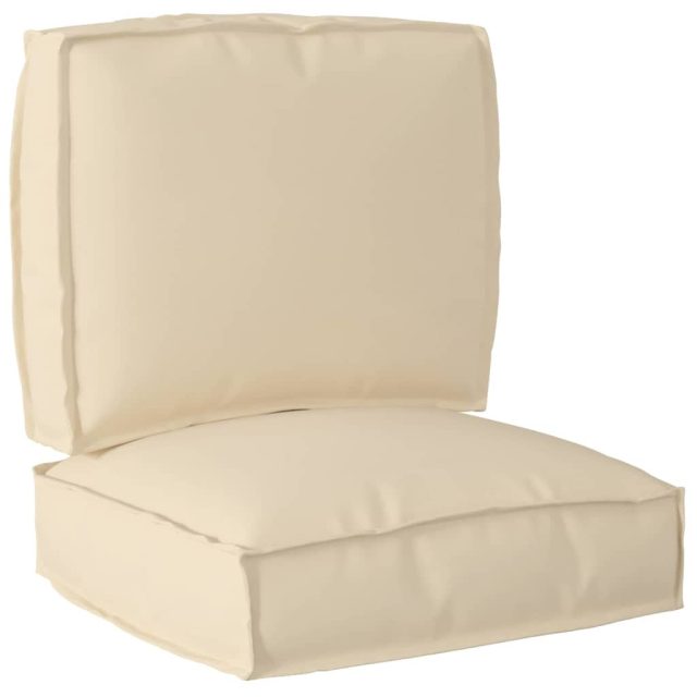 vidaXL Palettenkissenset 2 pcs Beige Oxford-Stoff
