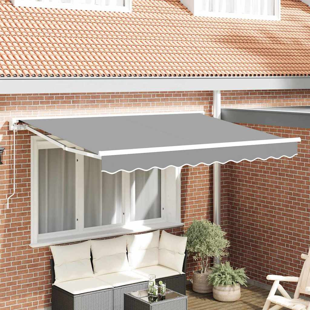 vidaXL Markisenrahmen Verstellbar Weiß 3,5 x 2 m Stahl