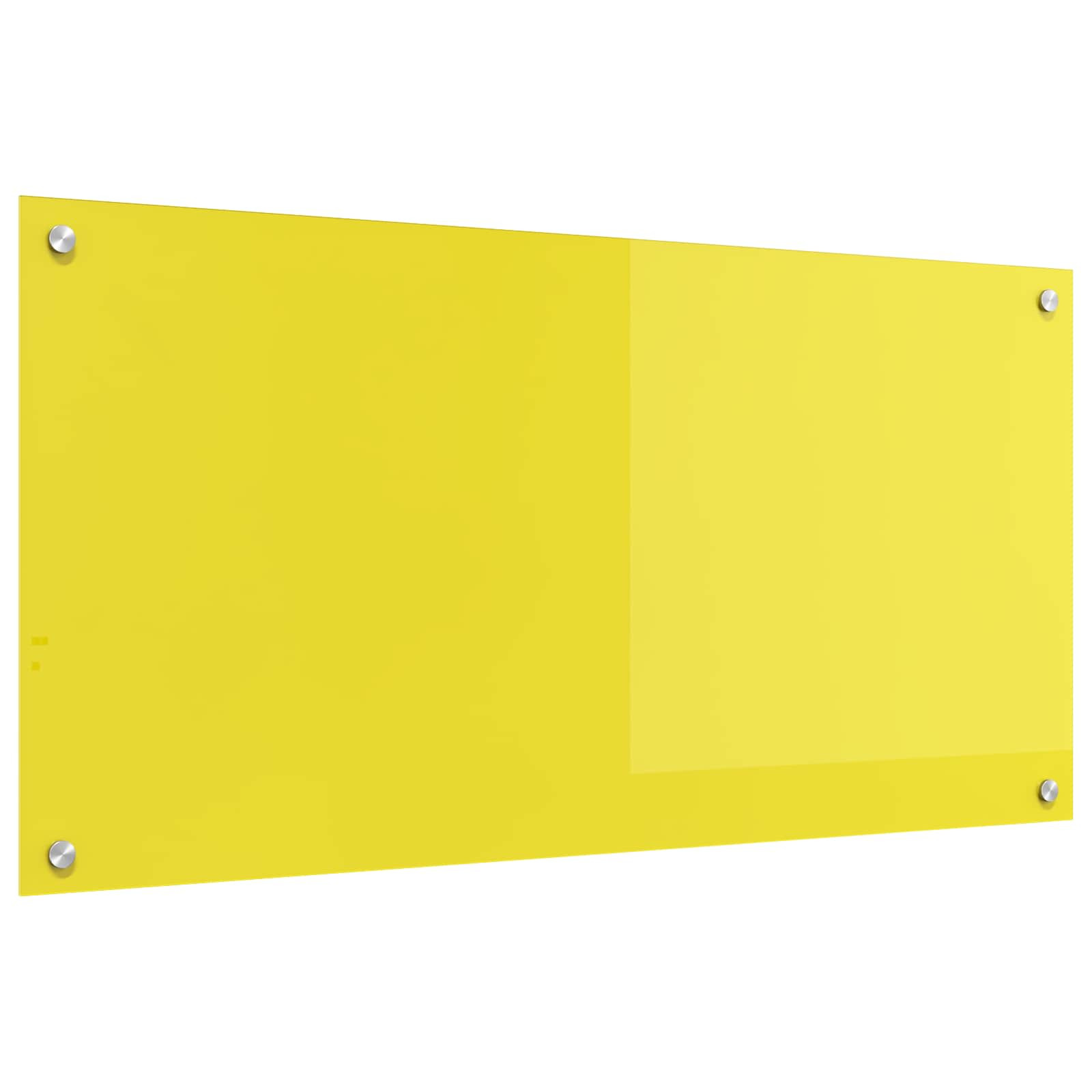 vidaXL Küchenrückwand Gelb 100 x 50 cm Gehärtetes Glas