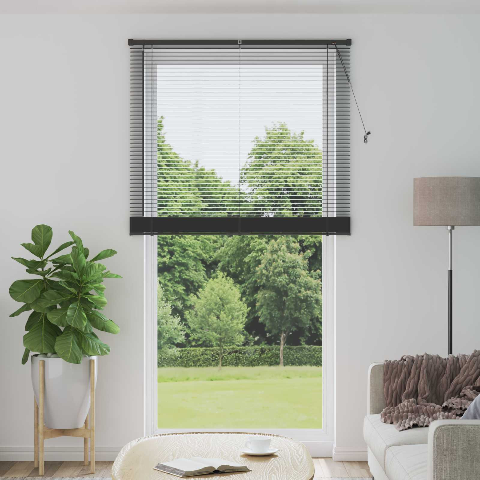 vidaXL Jalousie Silber Grau 213 x 120 cm 25 mm PVC