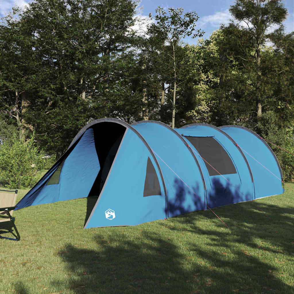 vidaXL Tunnelzelt 4-Personen mit Dach Blau und Grau 778 x 356 x 210 cm