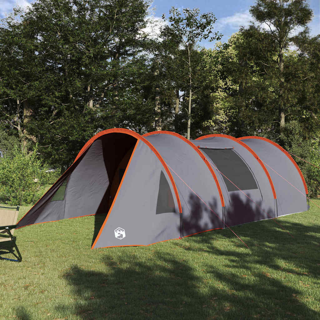 vidaXL Tunnelzelt 4-Personen Grau und Orange 778 x 356 x 210 cm
