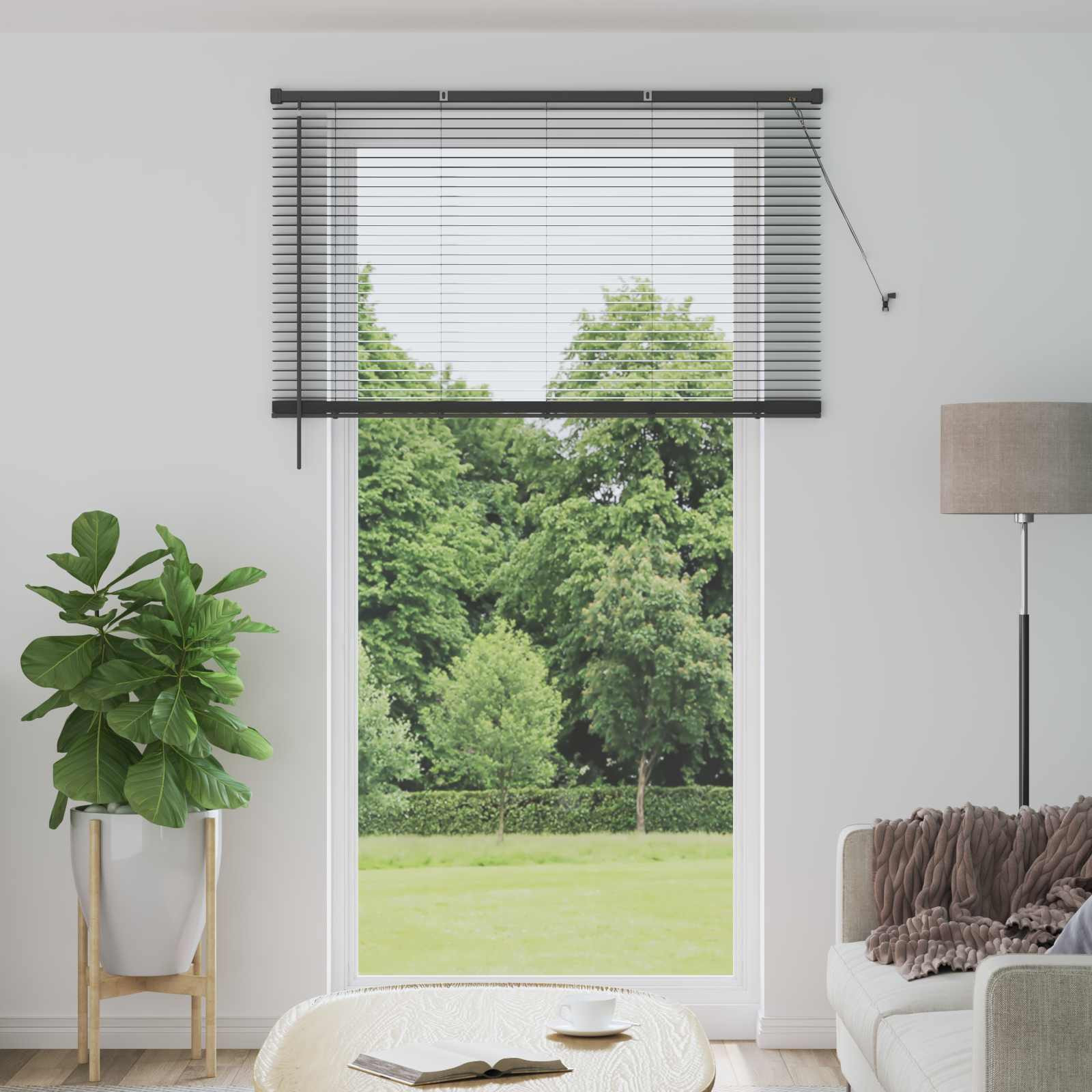 vidaXL Jalousie Silber Grau 213 x 150 cm 25 mm PVC