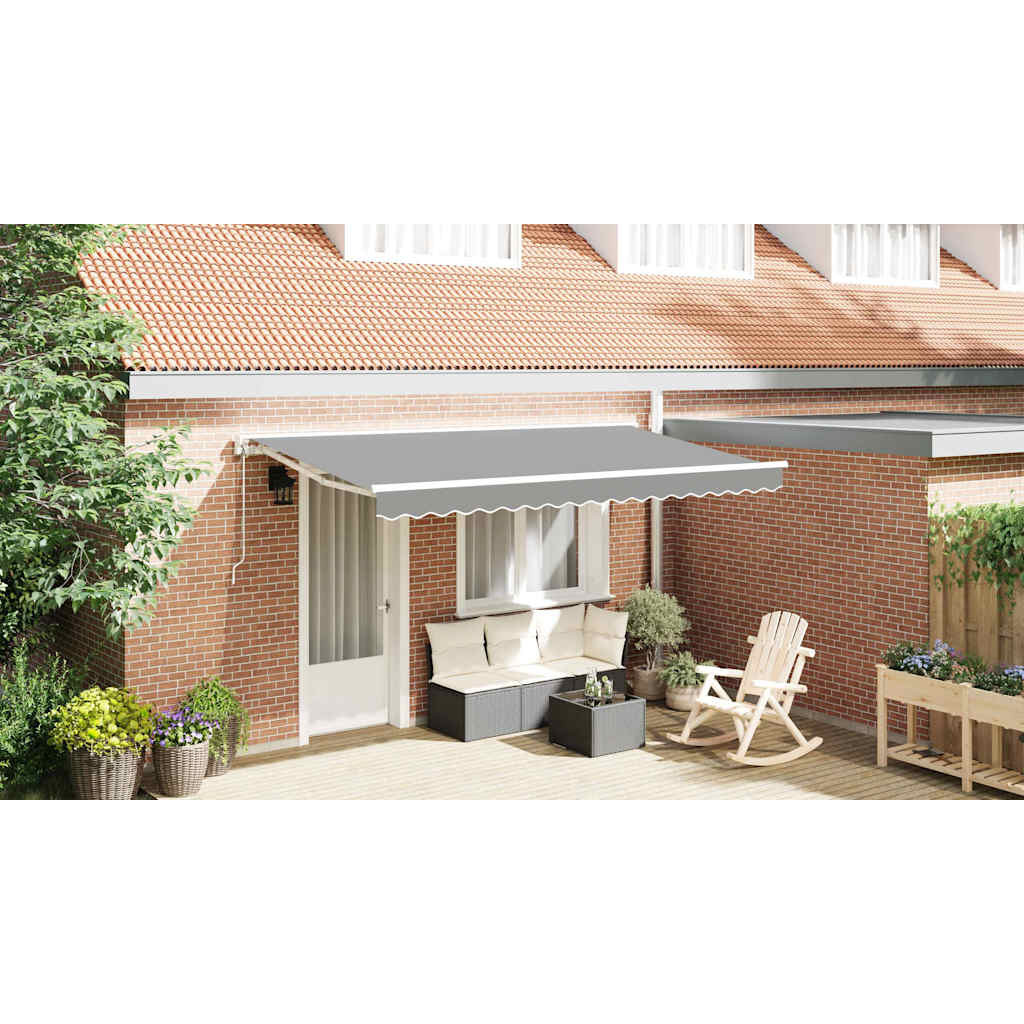 vidaXL Markisenrahmen Verstellbar Weiß 4 x 2 m Stahl