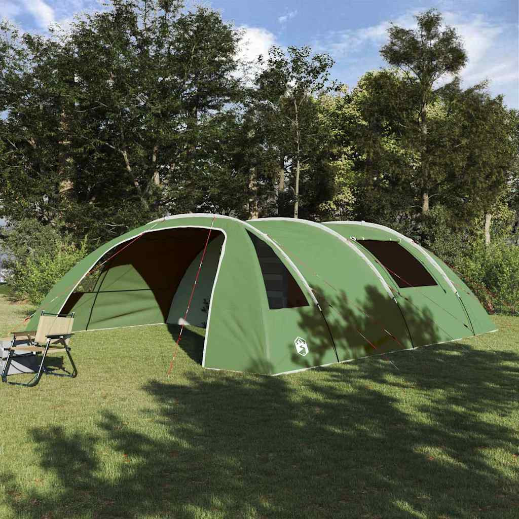 vidaXL Tunnelzelt für 6 Personen Grün und Weiß 700 x 590 x 215 cm