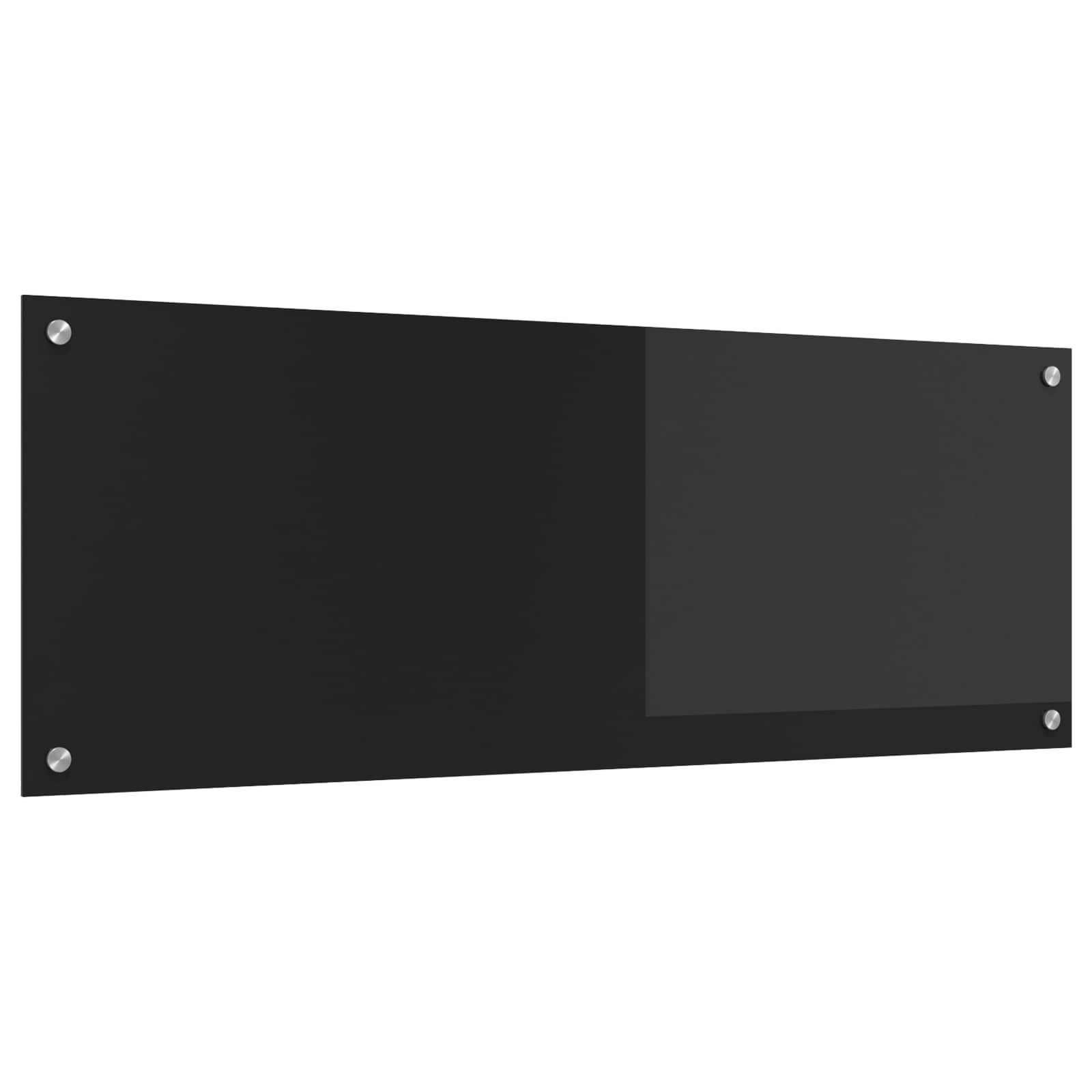 vidaXL Küchenrückwand Schwarz 110 x 40 cm Gehärtetes Glas