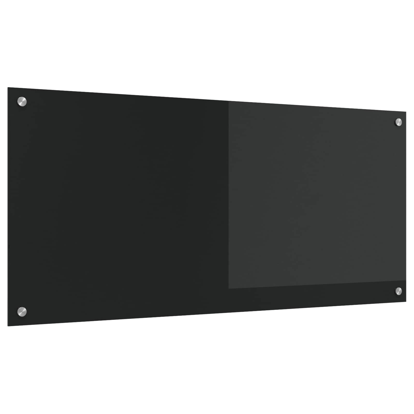vidaXL Küchenrückwand Schwarz 110 x 50 cm Gehärtetes Glas