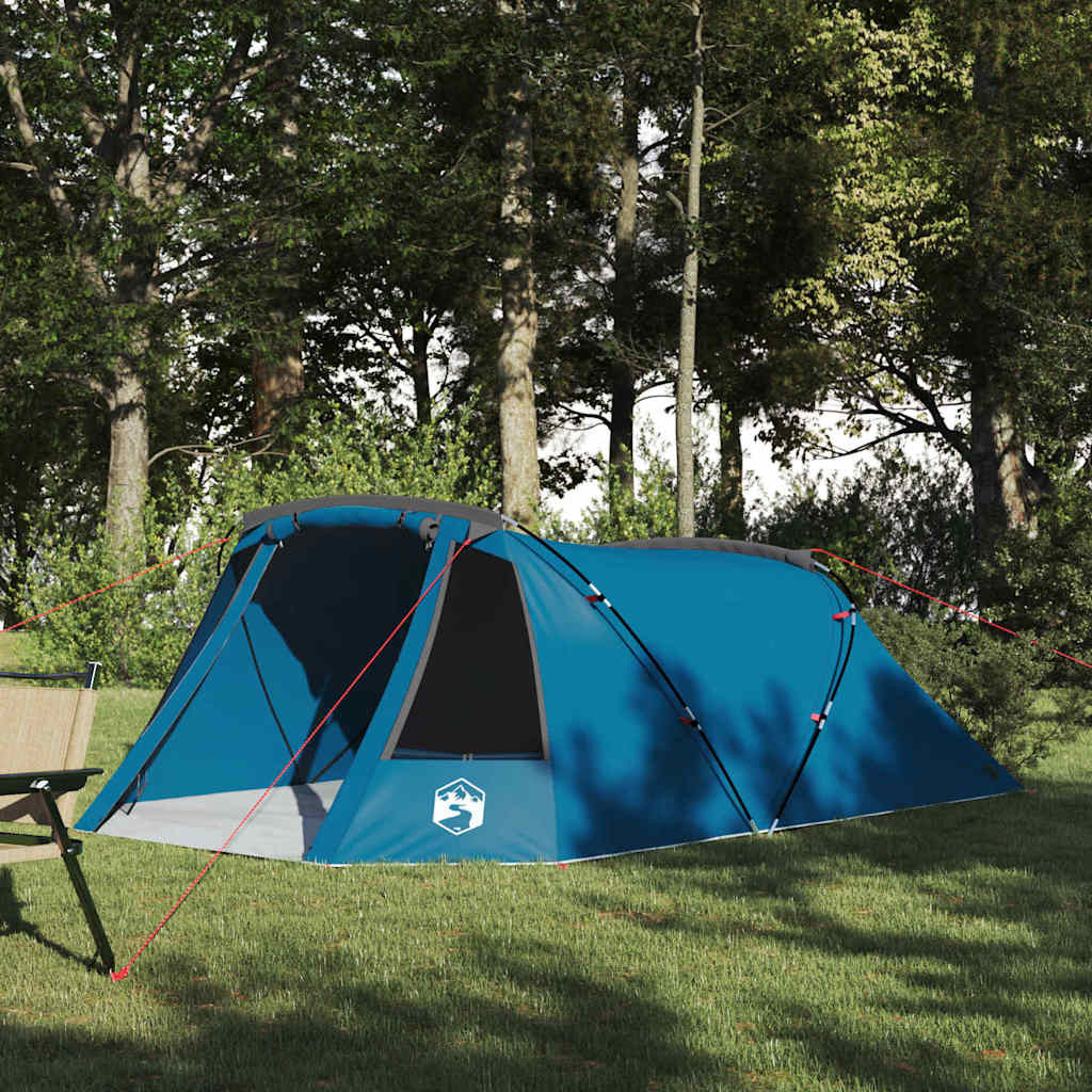 vidaXL Tunnelzelt für 3 Personen Blau und Grau 328 x 228 x 115 cm