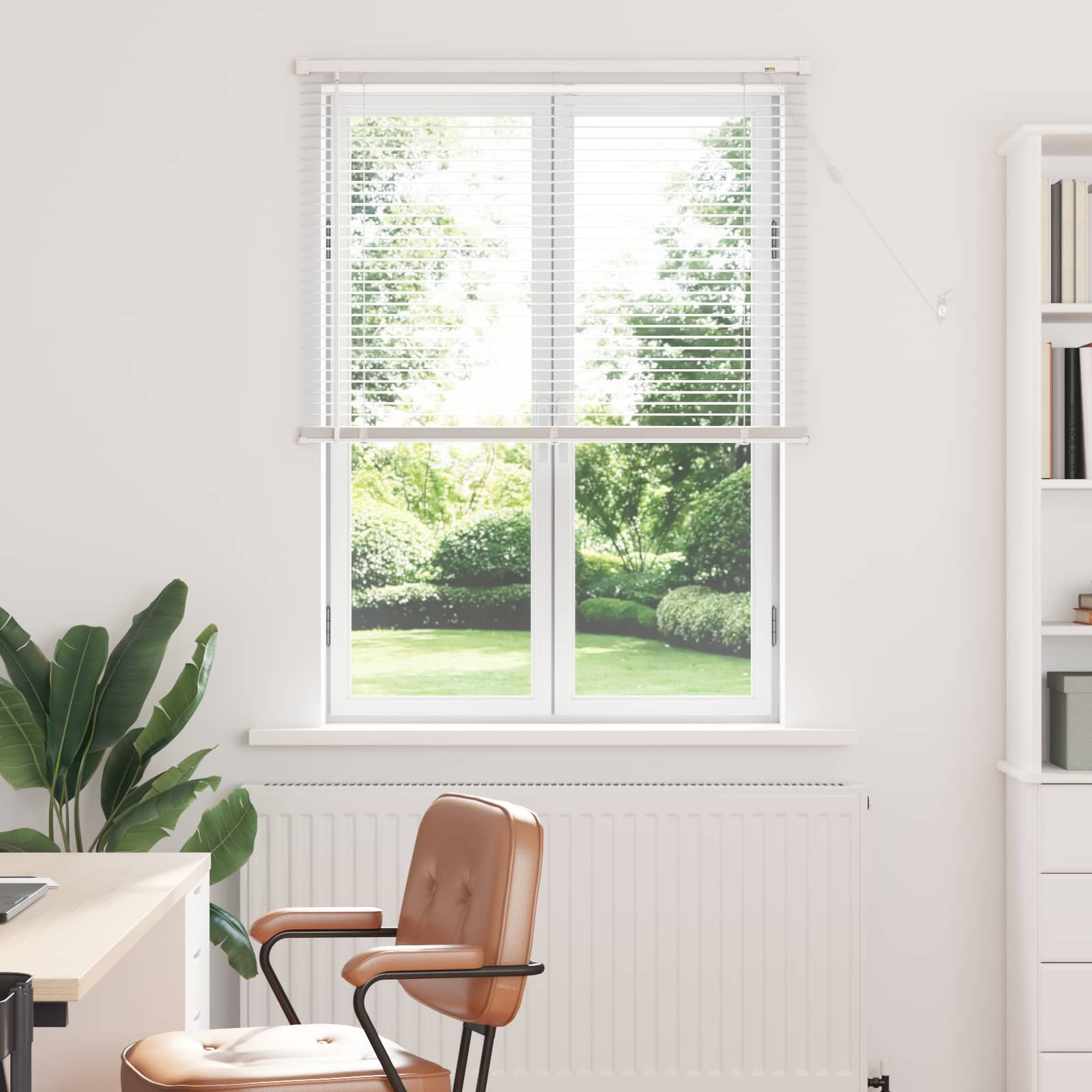 vidaXL Jalousie Weiß 150 x 90 cm 25 mm PVC