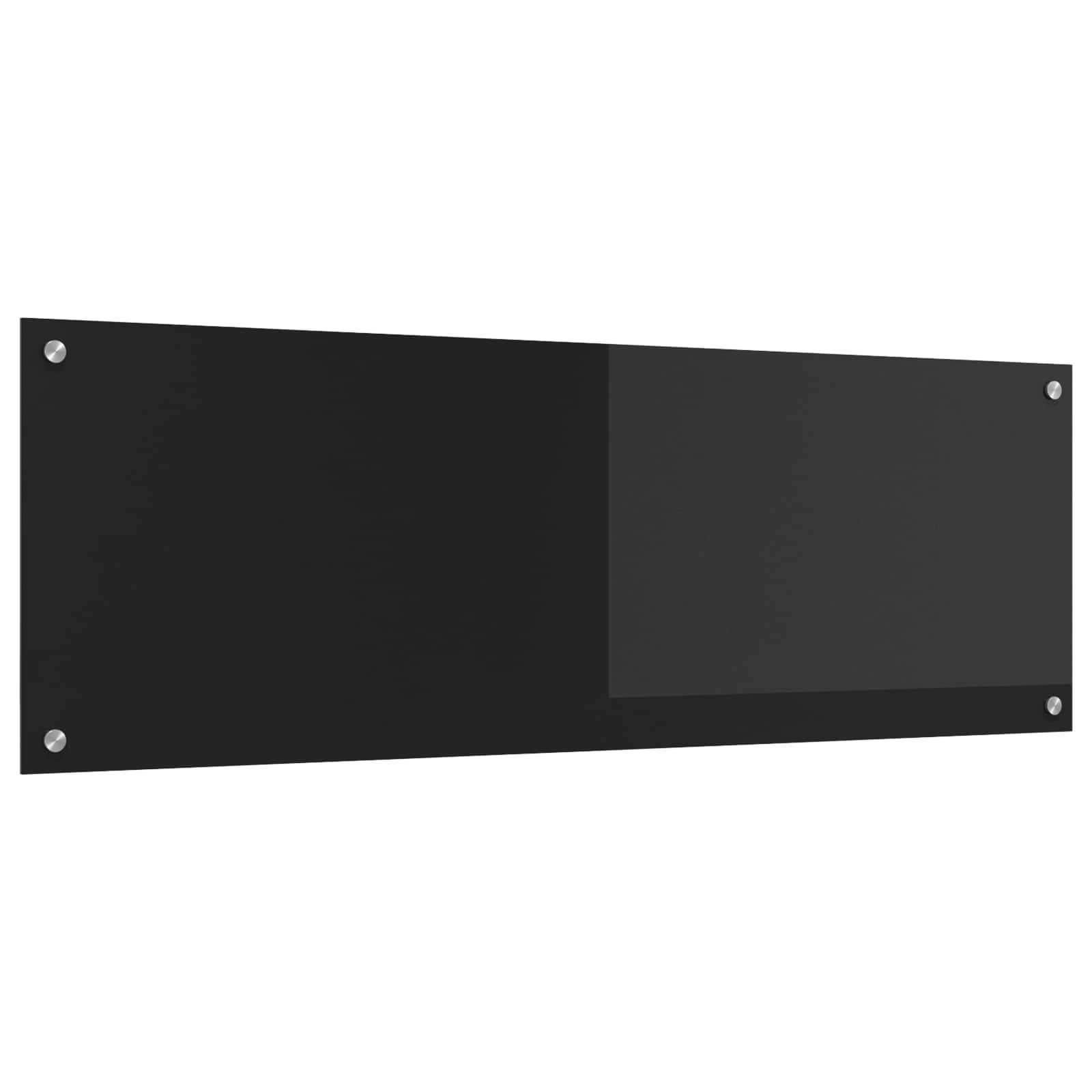 vidaXL Küchenrückwand Schwarz 120 x 40 cm Gehärtetes Glas