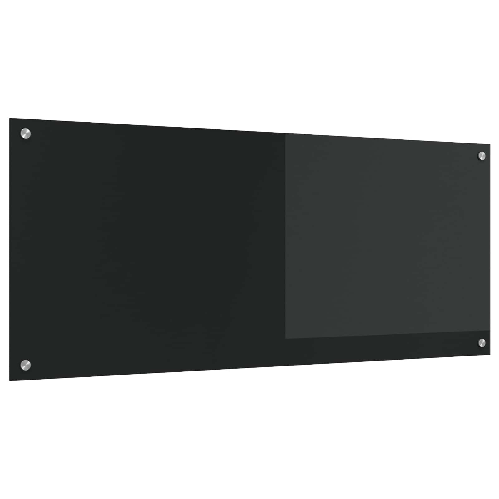 vidaXL Küchenrückwand Schwarz 120 x 50 cm Gehärtetes Glas