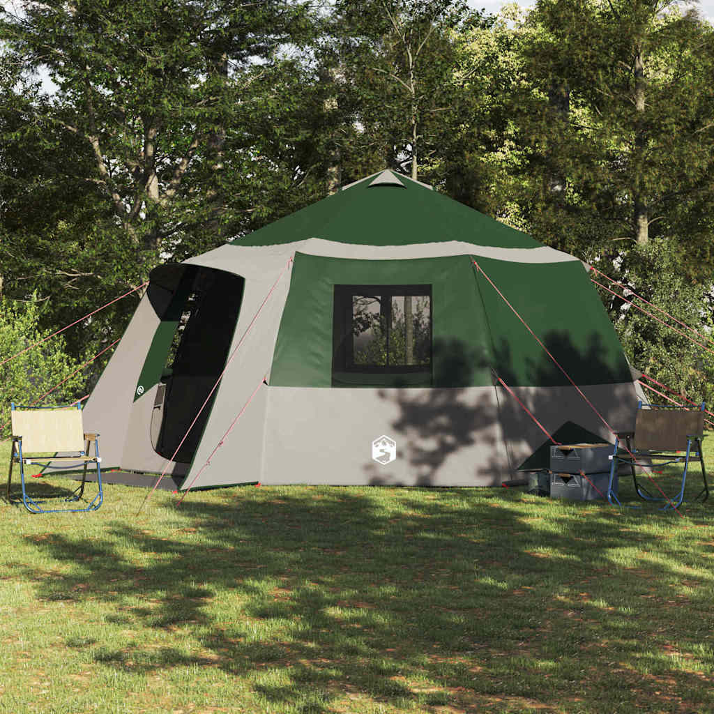 vidaXL Kabine Zelt 12-Personen Grün und Grau 500 x 500 x 294 cm