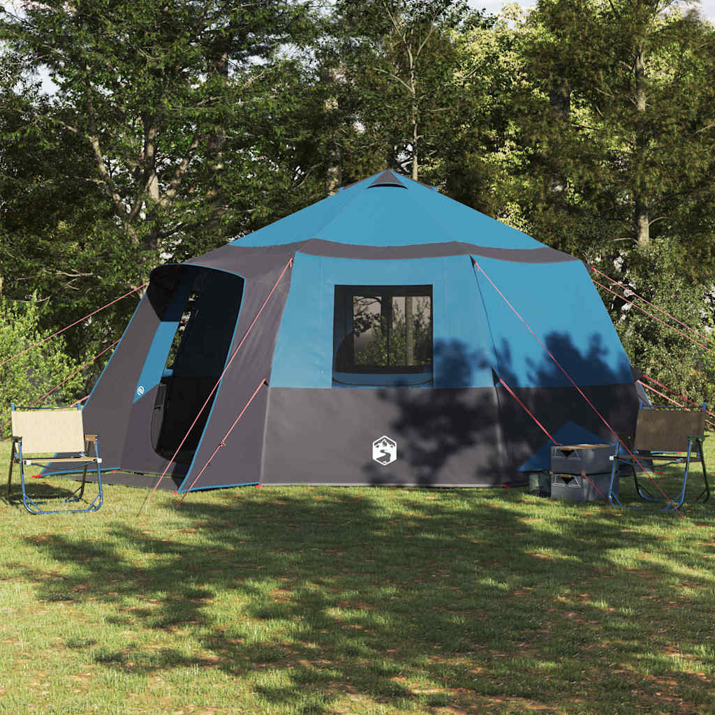 vidaXL Kabine Zelt 12-Personen Blau und Grau 500 x 500 x 294 cm