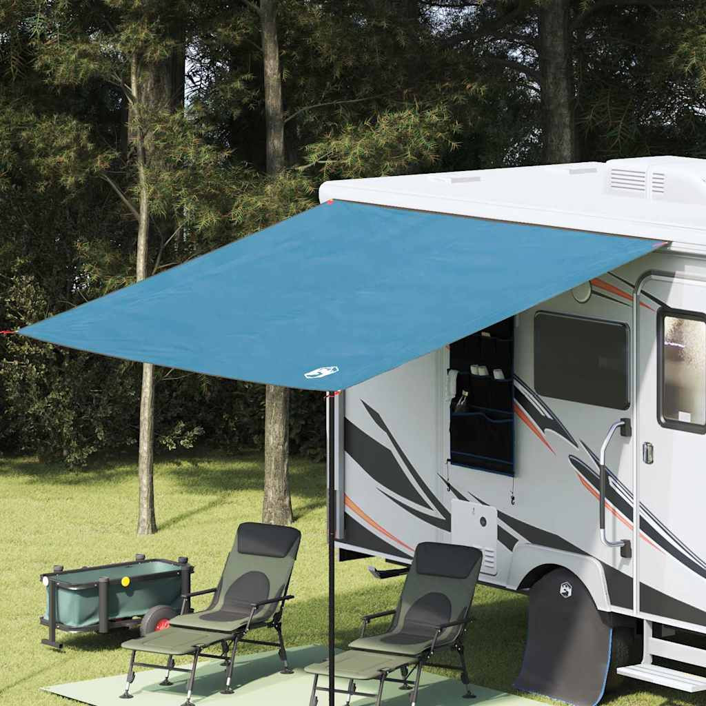 vidaXL Wohnwagenmarkise Personen 240 x 300 cm Wasserdicht Blau Taft