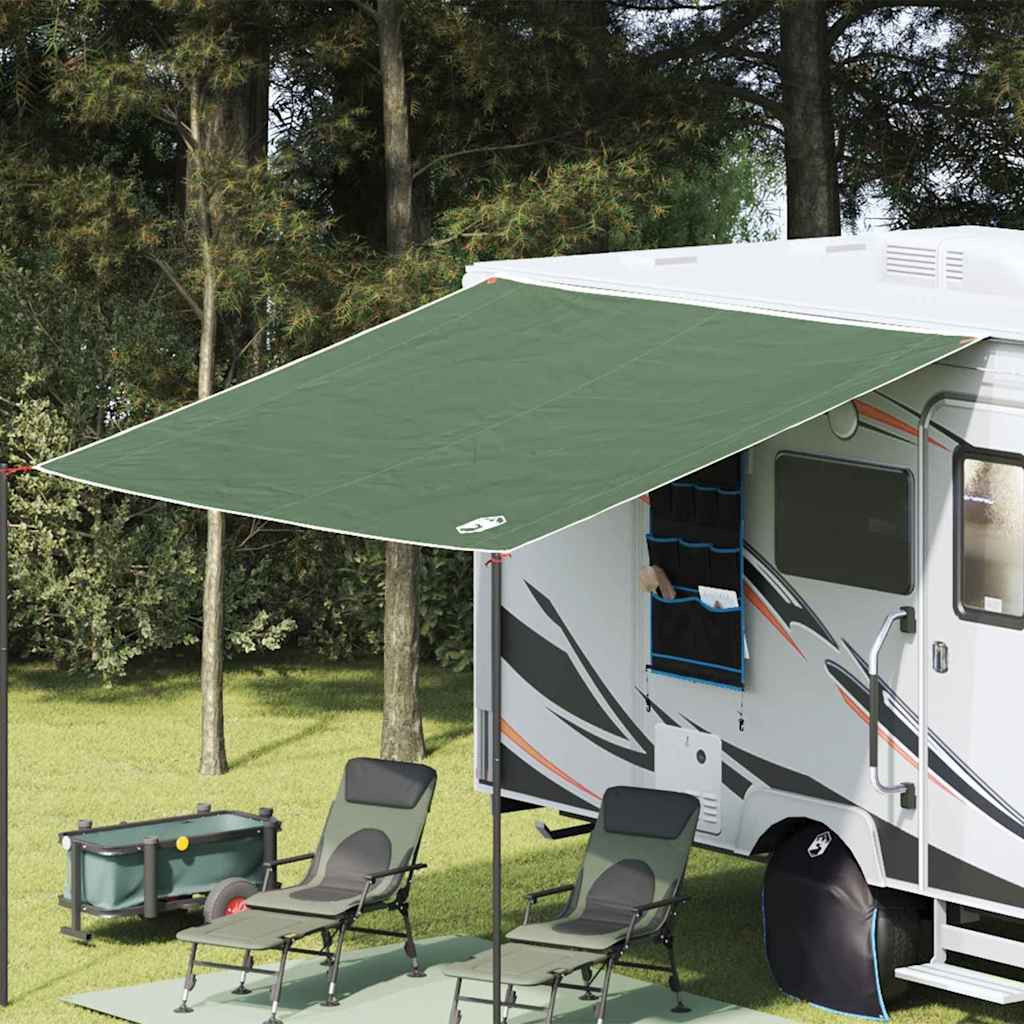 vidaXL Wohnwagenmarkise Personen 240 x 350 cm Wasserdicht Grün Taft