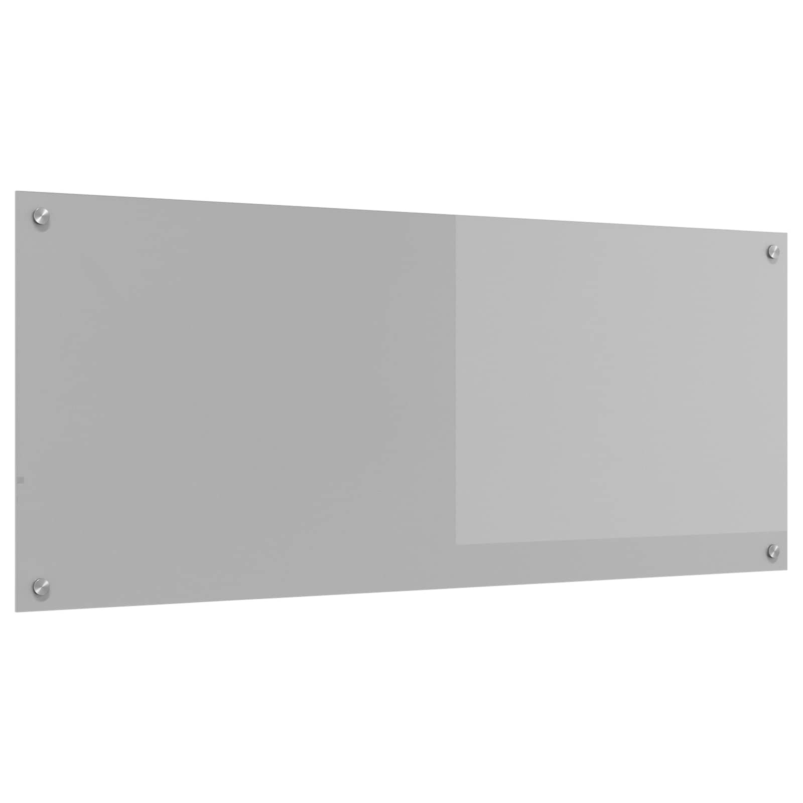 vidaXL Küchenrückwand Hellgrau 120 x 50 cm Gehärtetes Glas