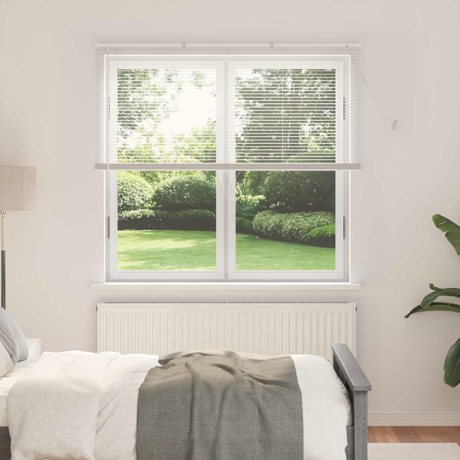 vidaXL Jalousie Weiß 150 x 150 cm 25 mm PVC