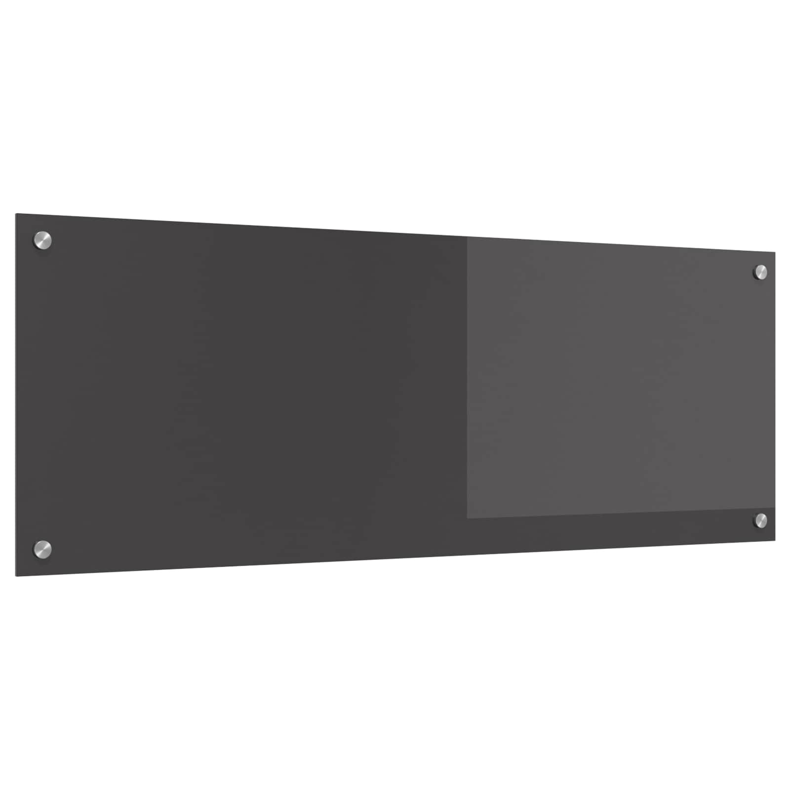 vidaXL Küchenrückwand Dunkelgrau 110 x 40 cm Gehärtetes Glas