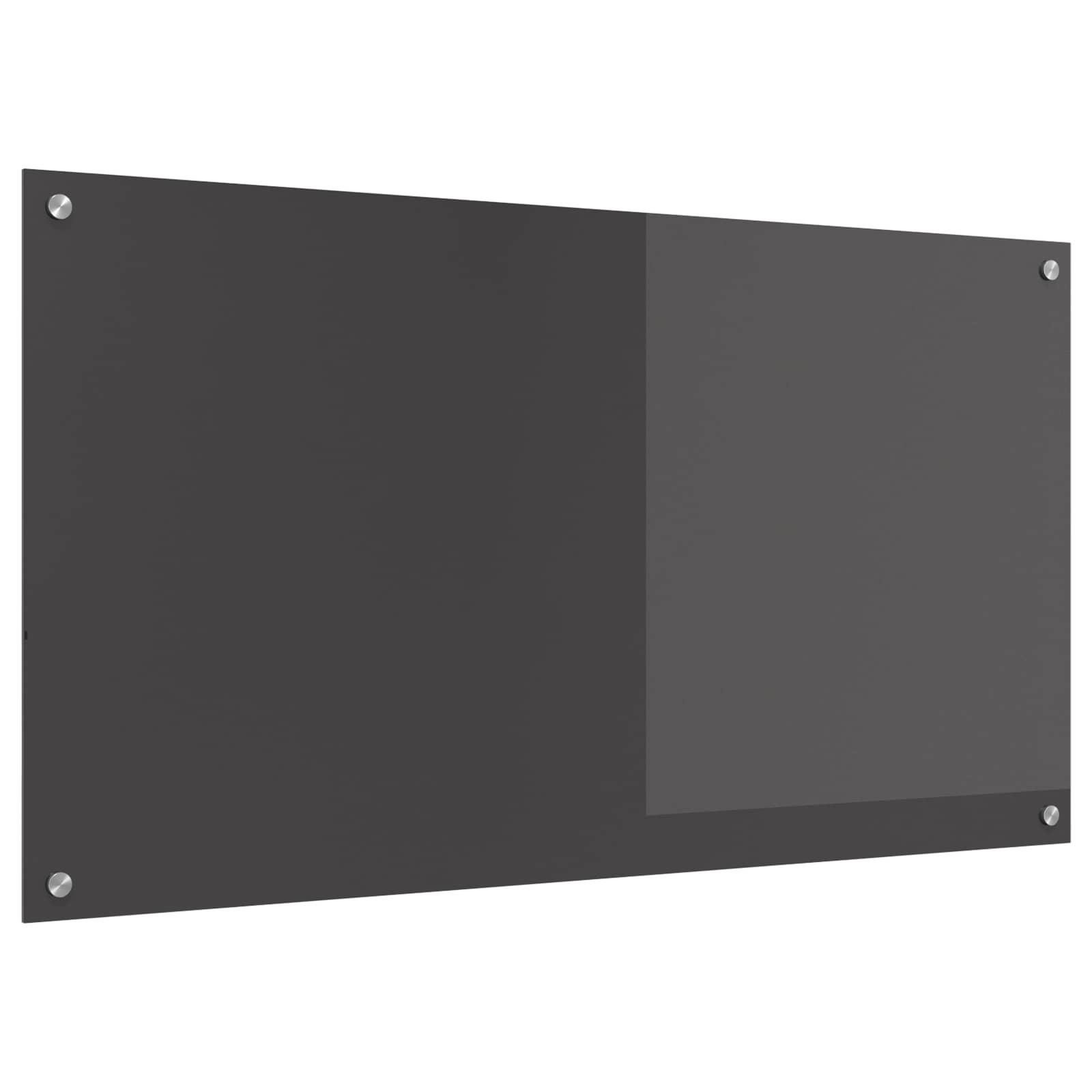 vidaXL Küchenrückwand Dunkelgrau 110 x 60 cm Gehärtetes Glas