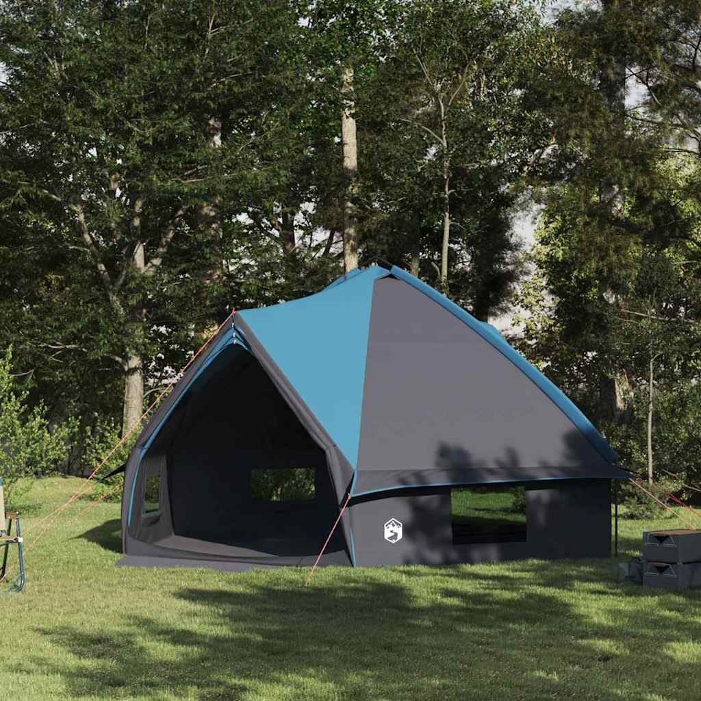 vidaXL Teepee Zelt für 10 Personen Blau und Grau 567 x 470 x 242 cm
