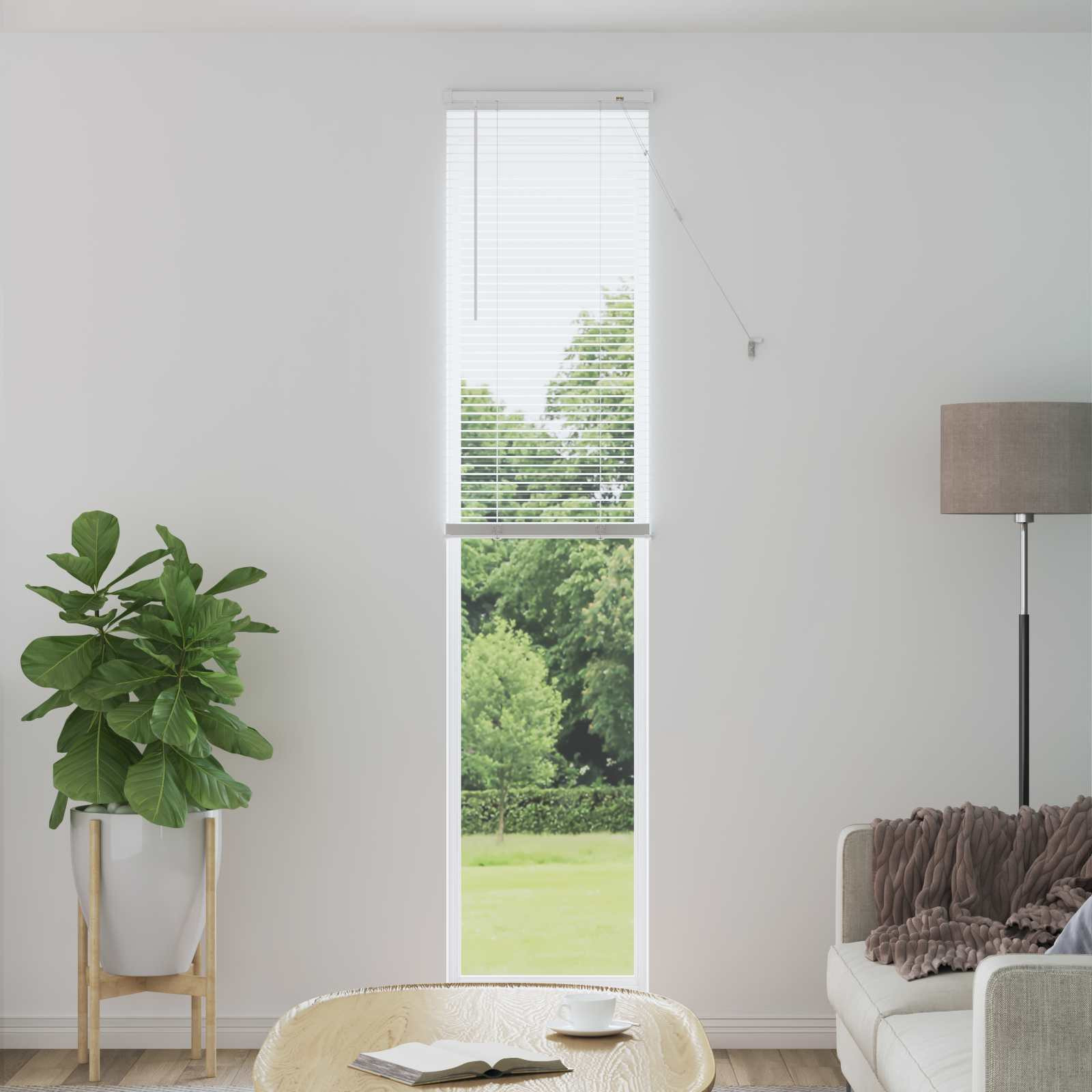 vidaXL Jalousie Weiß 213 x 60 cm 25 mm PVC
