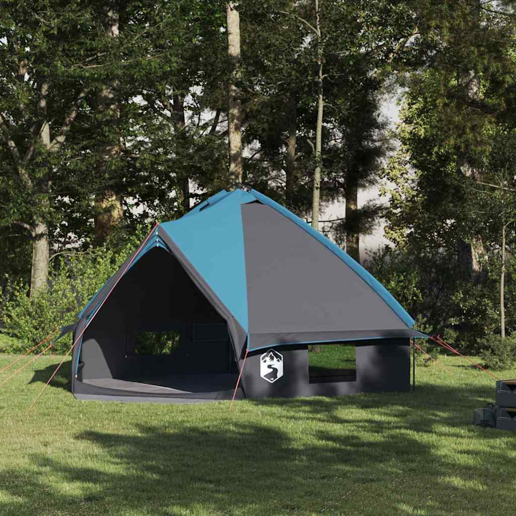 vidaXL Teepee Zelt für 8 Personen Blau und Grau 490 x 410 x 210 cm