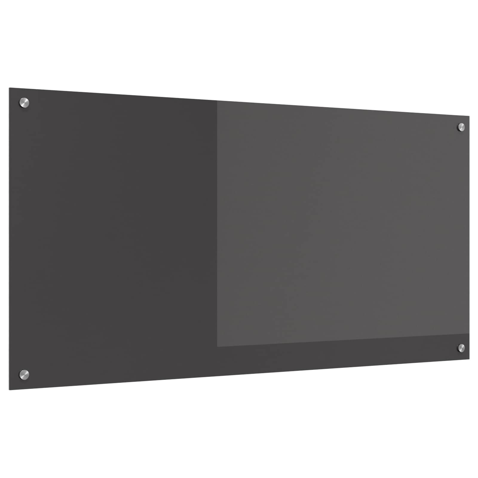 vidaXL Küchenrückwand Dunkelgrau 120 x 60 cm Gehärtetes Glas